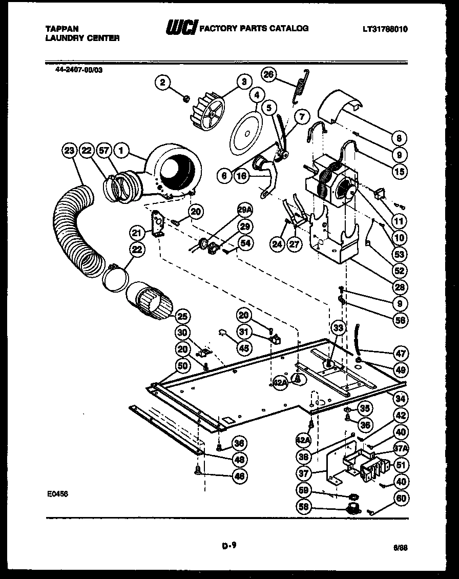 04 - DRYER MOTOR, BLOWER AND BELT