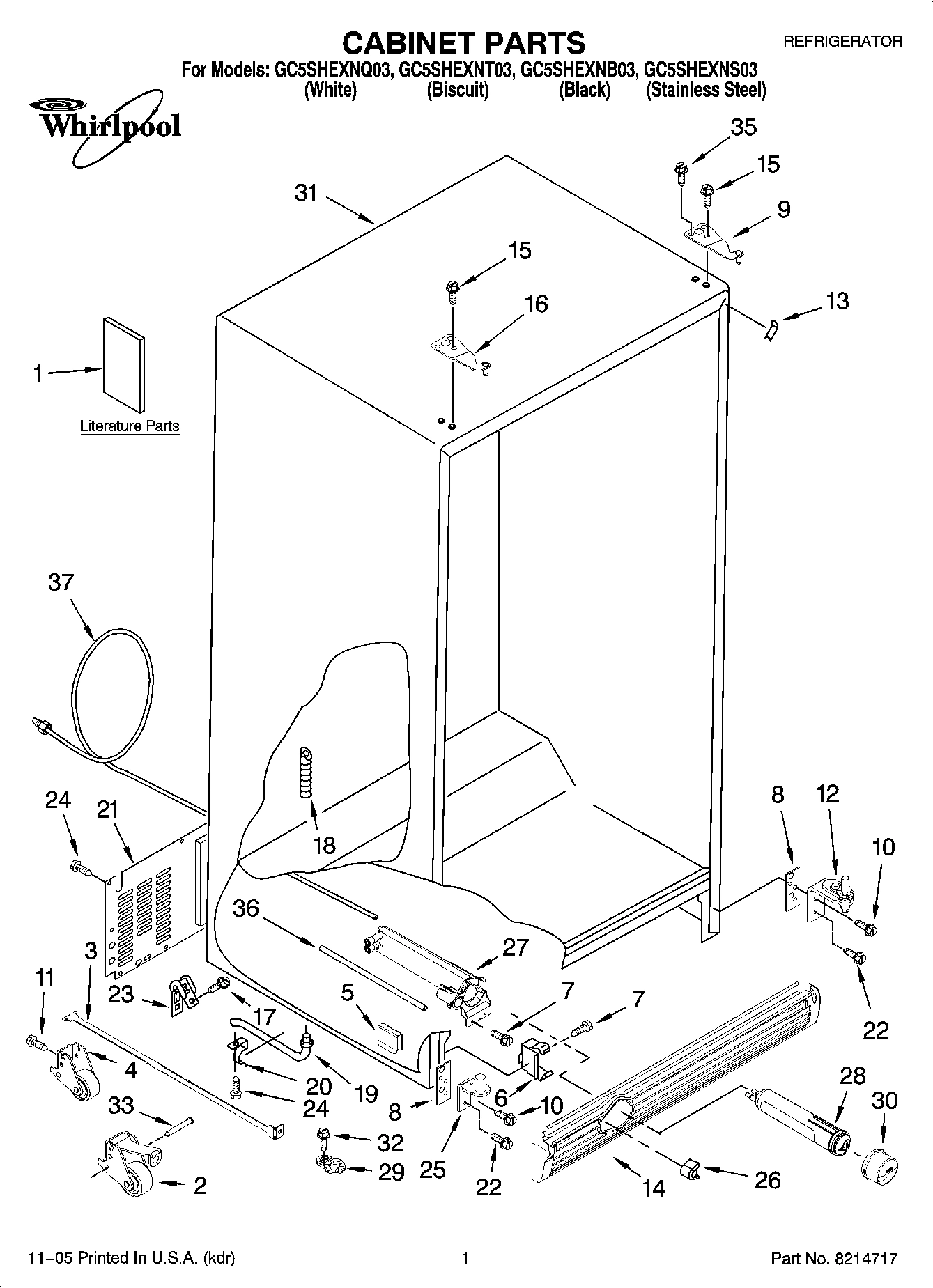 01 - CABINET PARTS