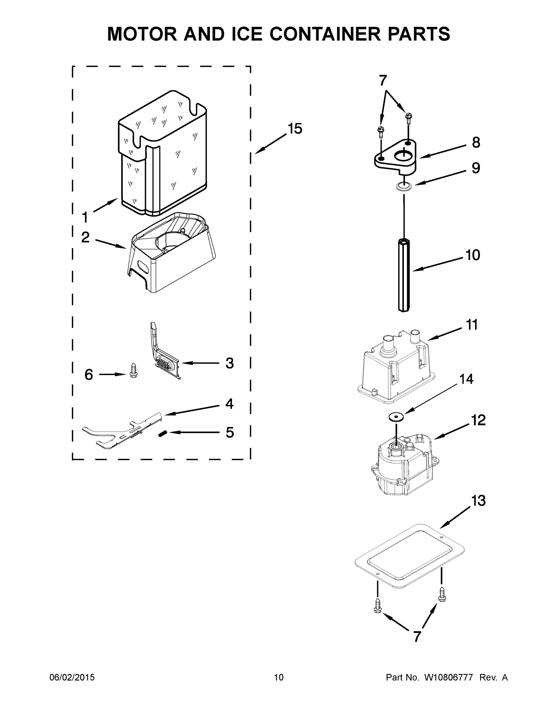 06 - MOTOR AND ICE CONTAINER PARTS