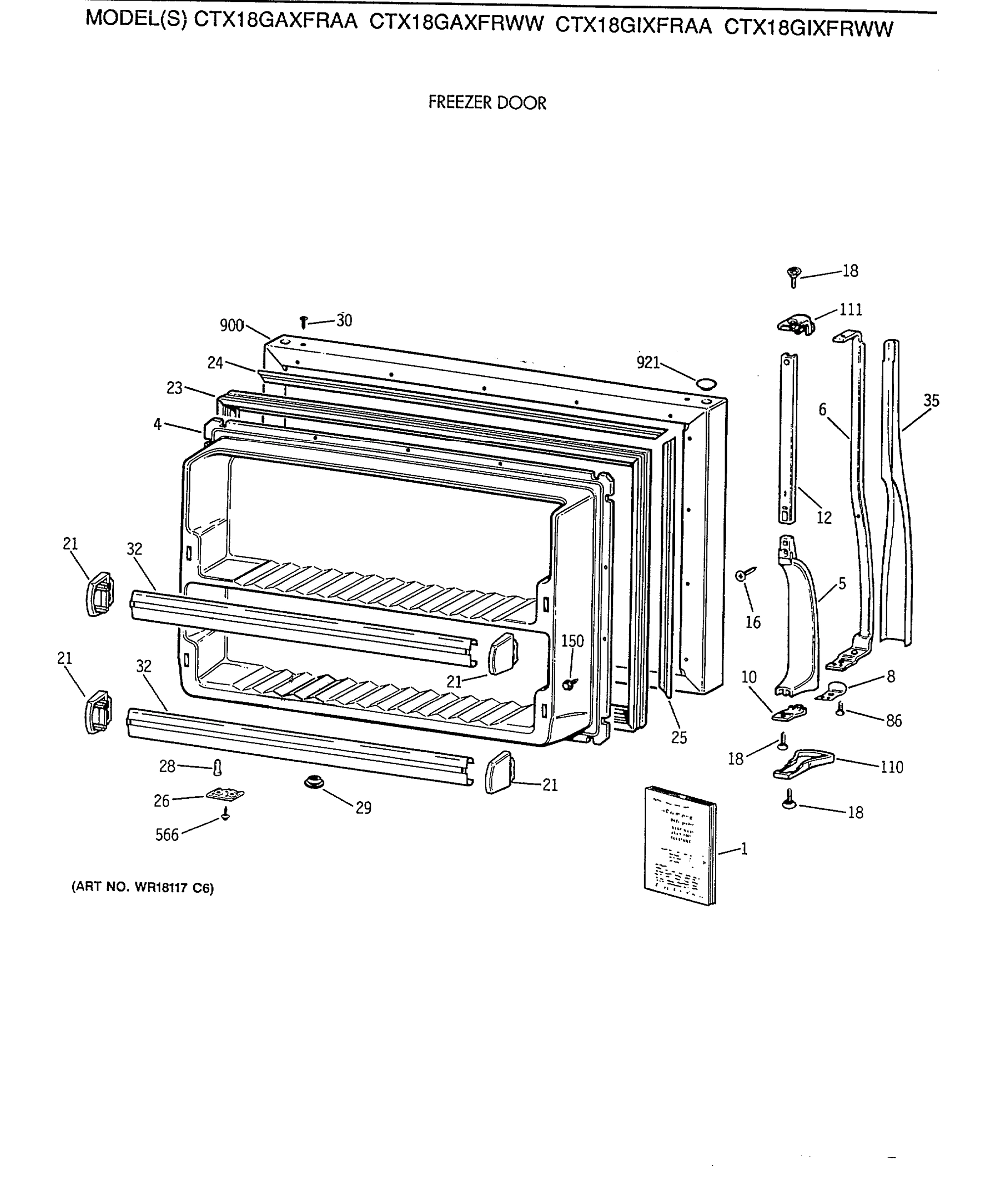 FREEZER DOOR