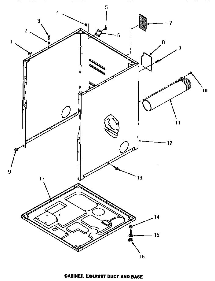 03 - CABINET, EXHAUST DUCT & BASE