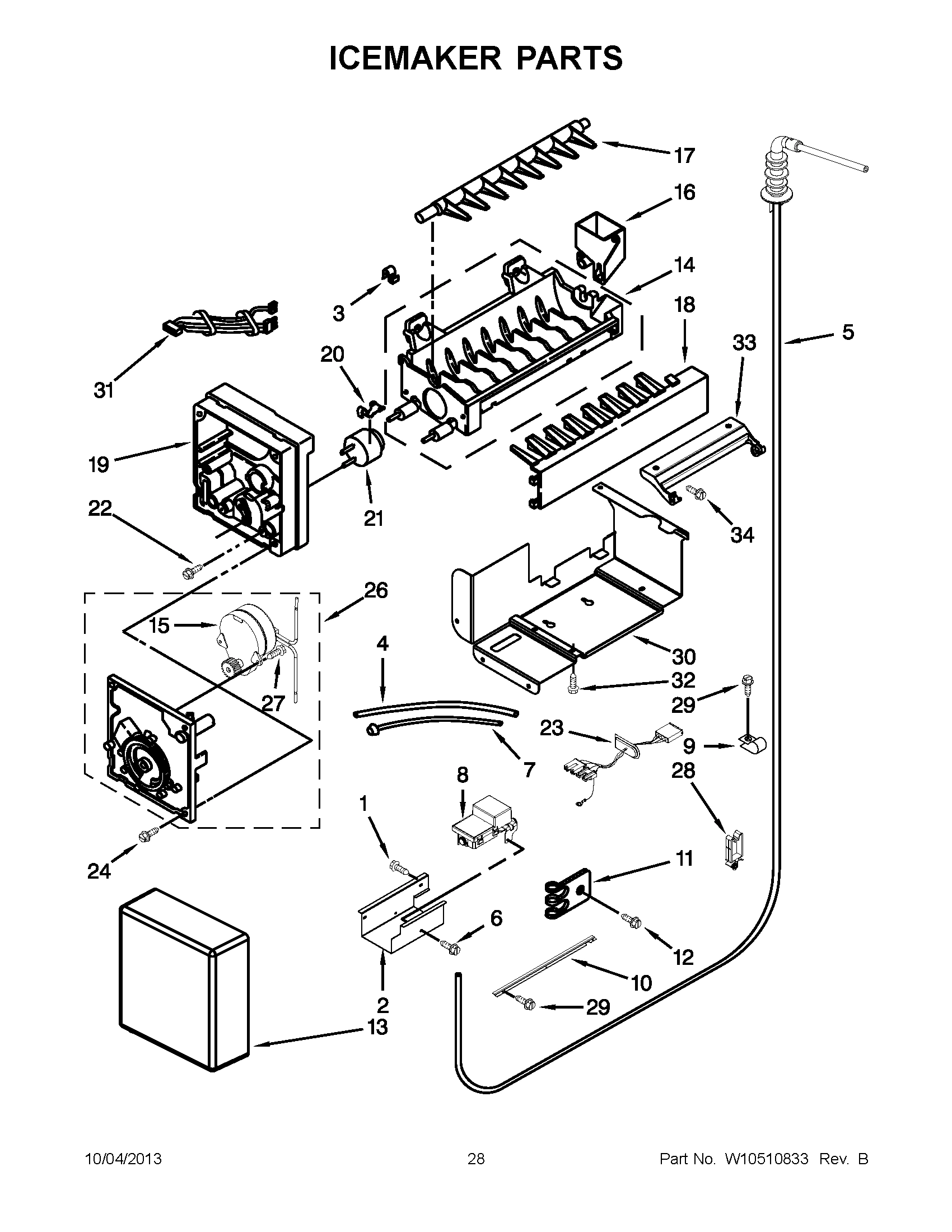 15 - ICEMAKER PARTS