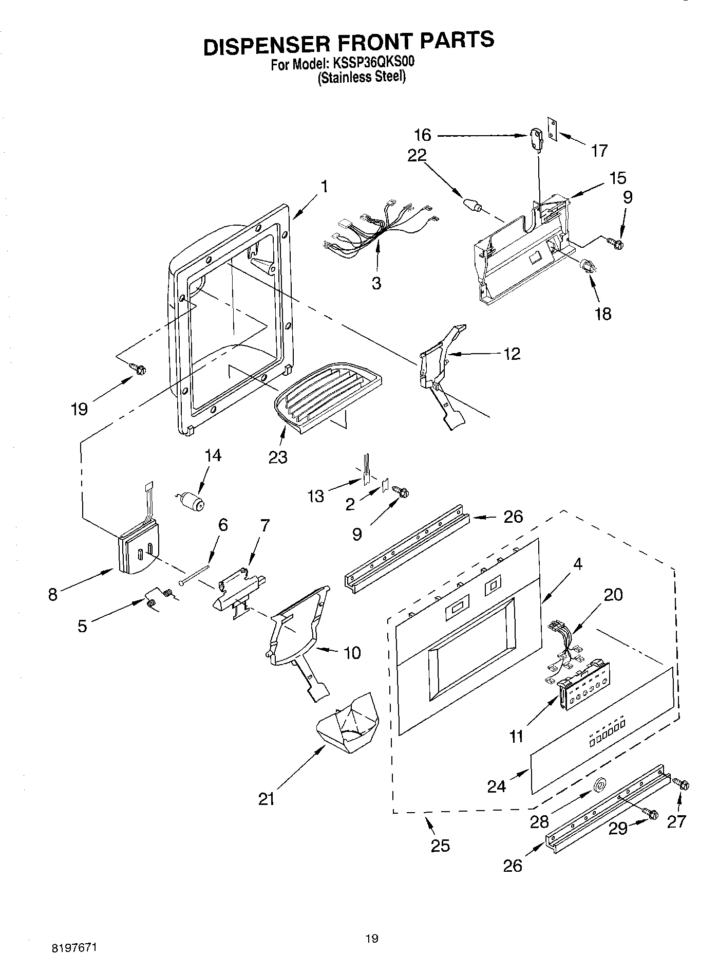 12 - DISPENSER FRONT