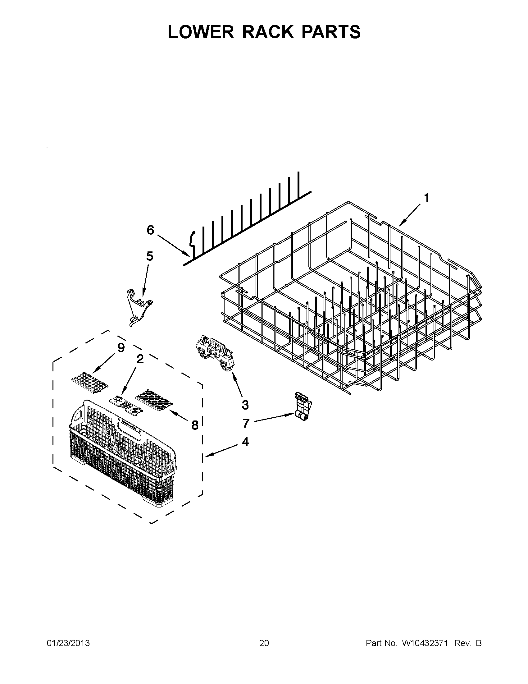 10 - LOWER RACK PARTS
