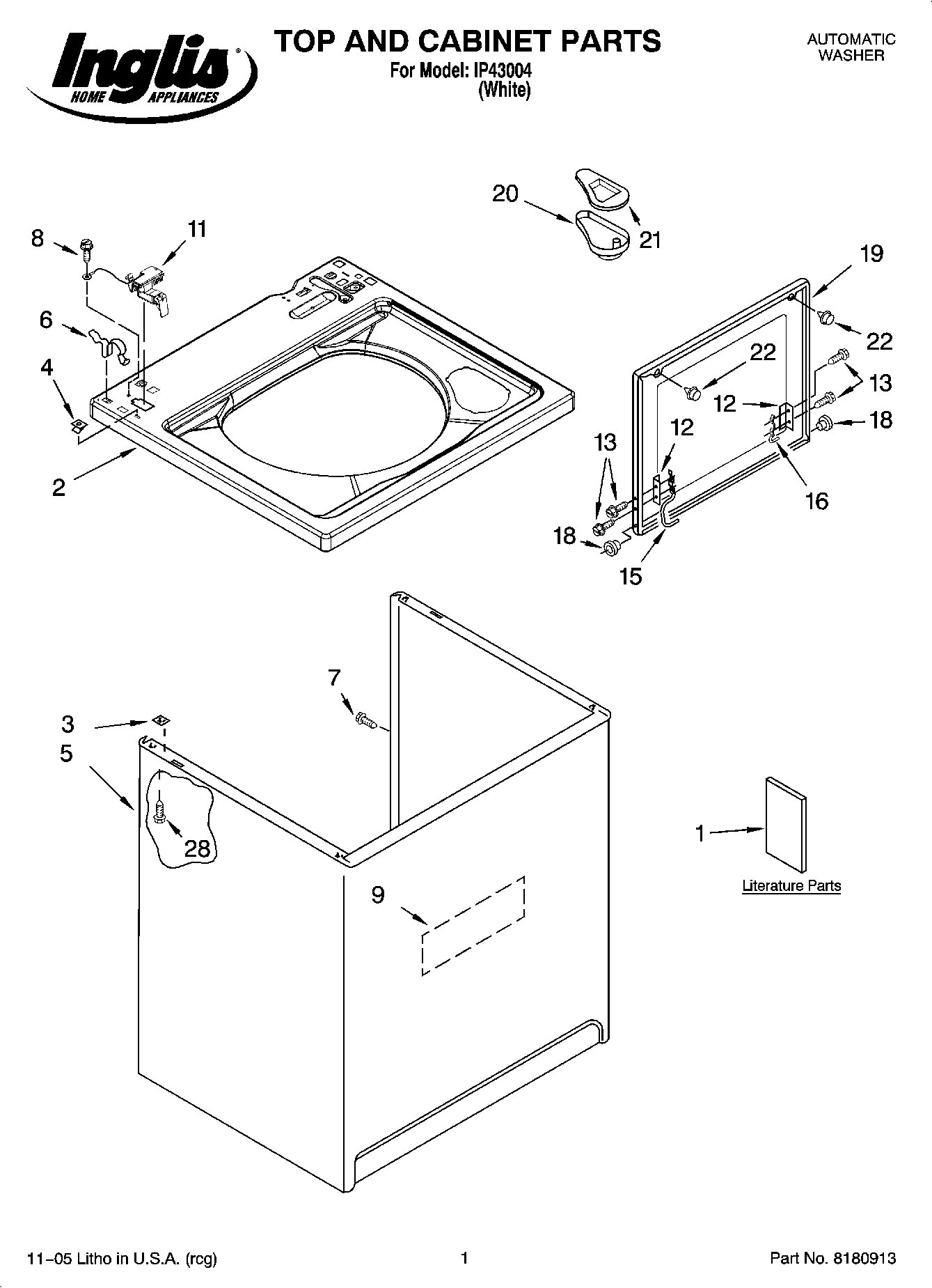 01 - TOP AND CABINET PARTS