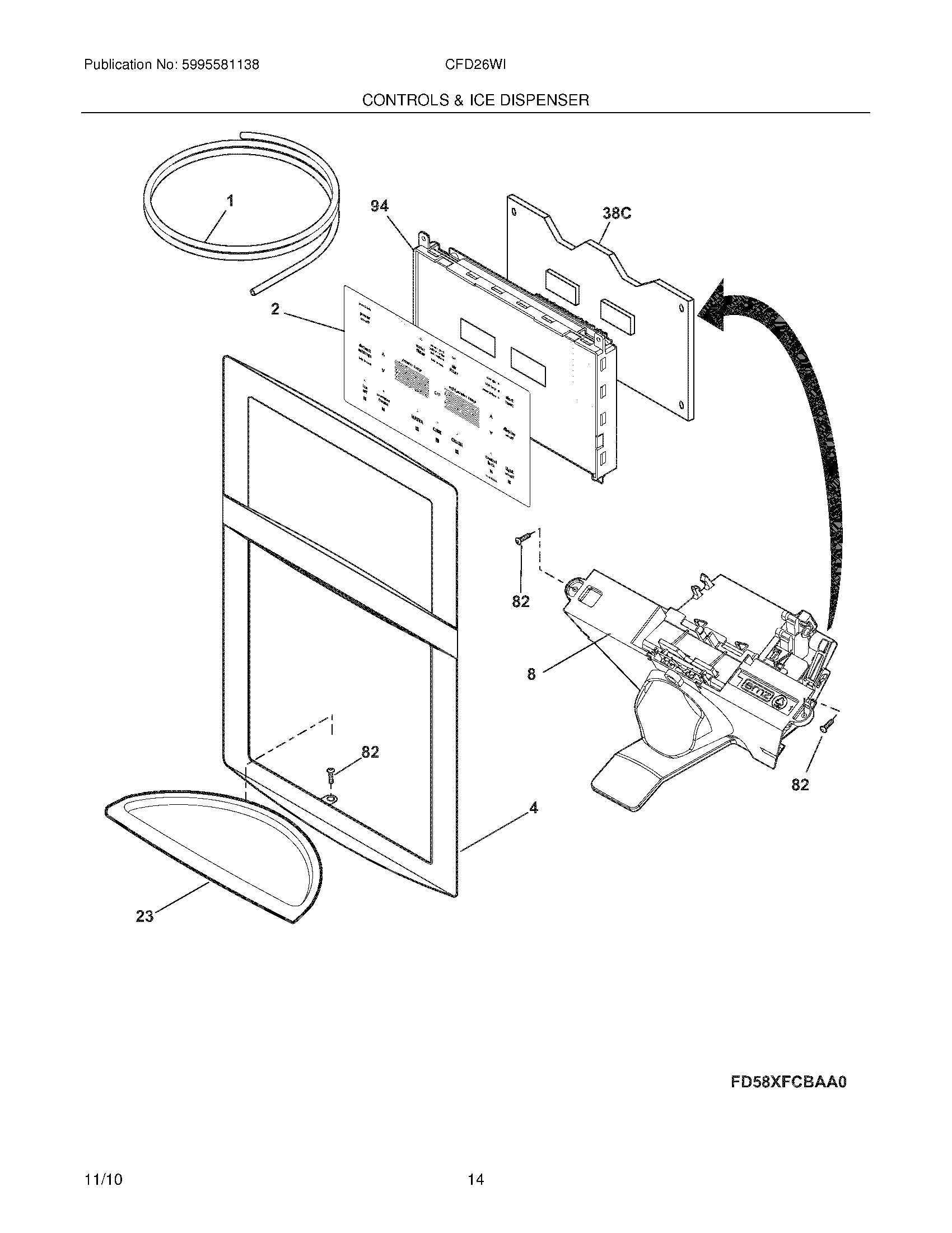 13 - CONTROLS & ICE DISPENSER