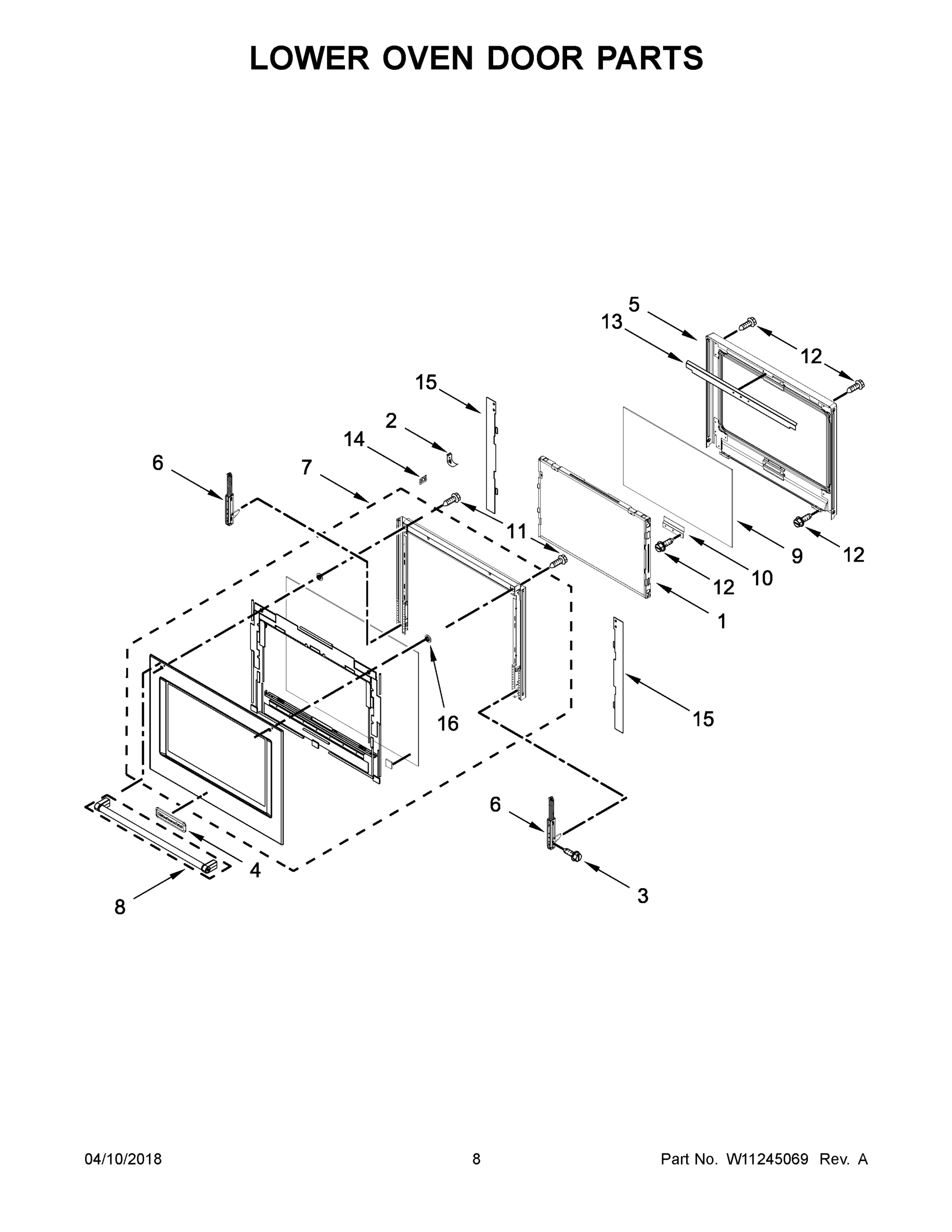 05 - LOWER OVEN DOOR PARTS