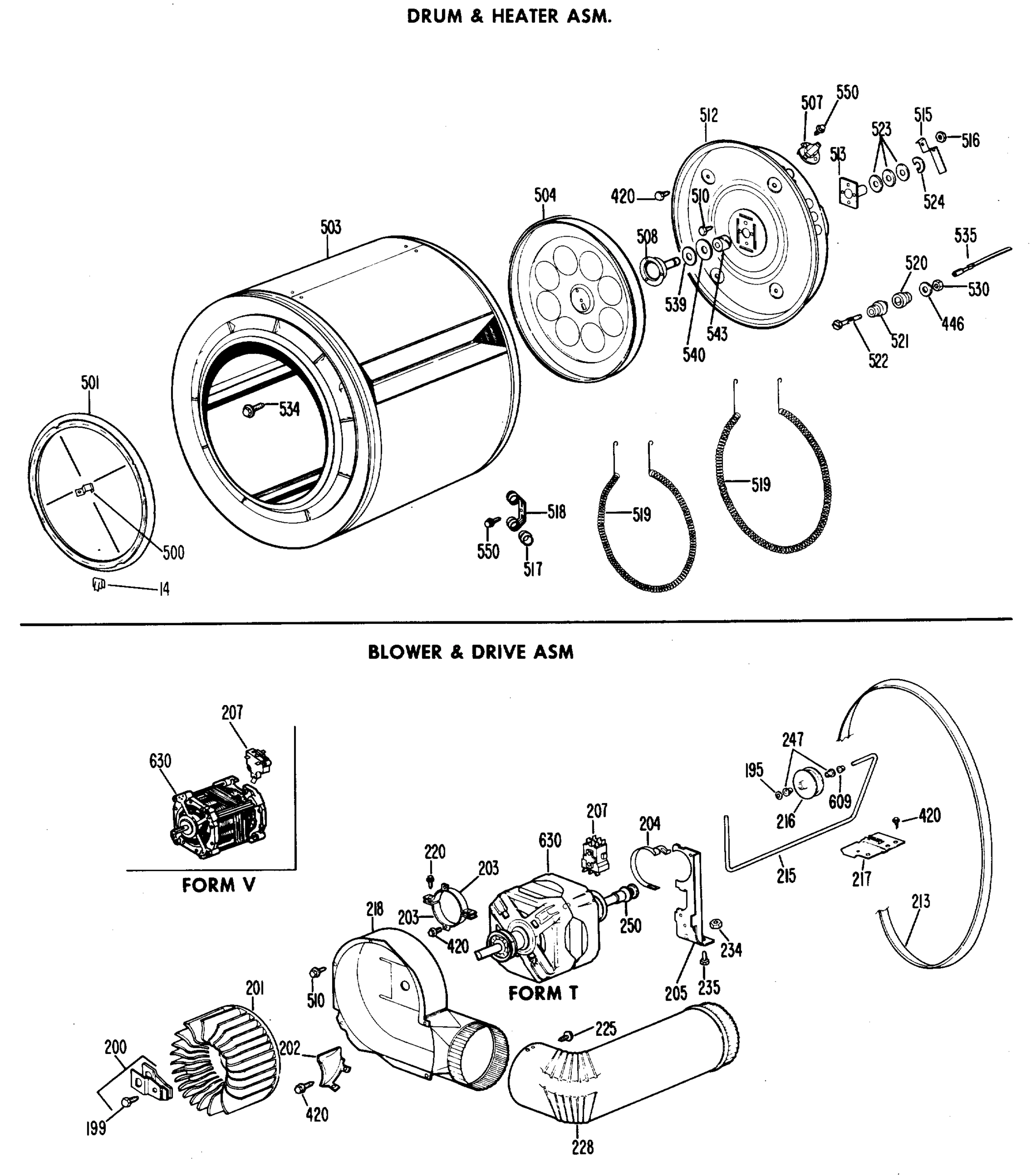 BLOWER & DRIVE ASM.