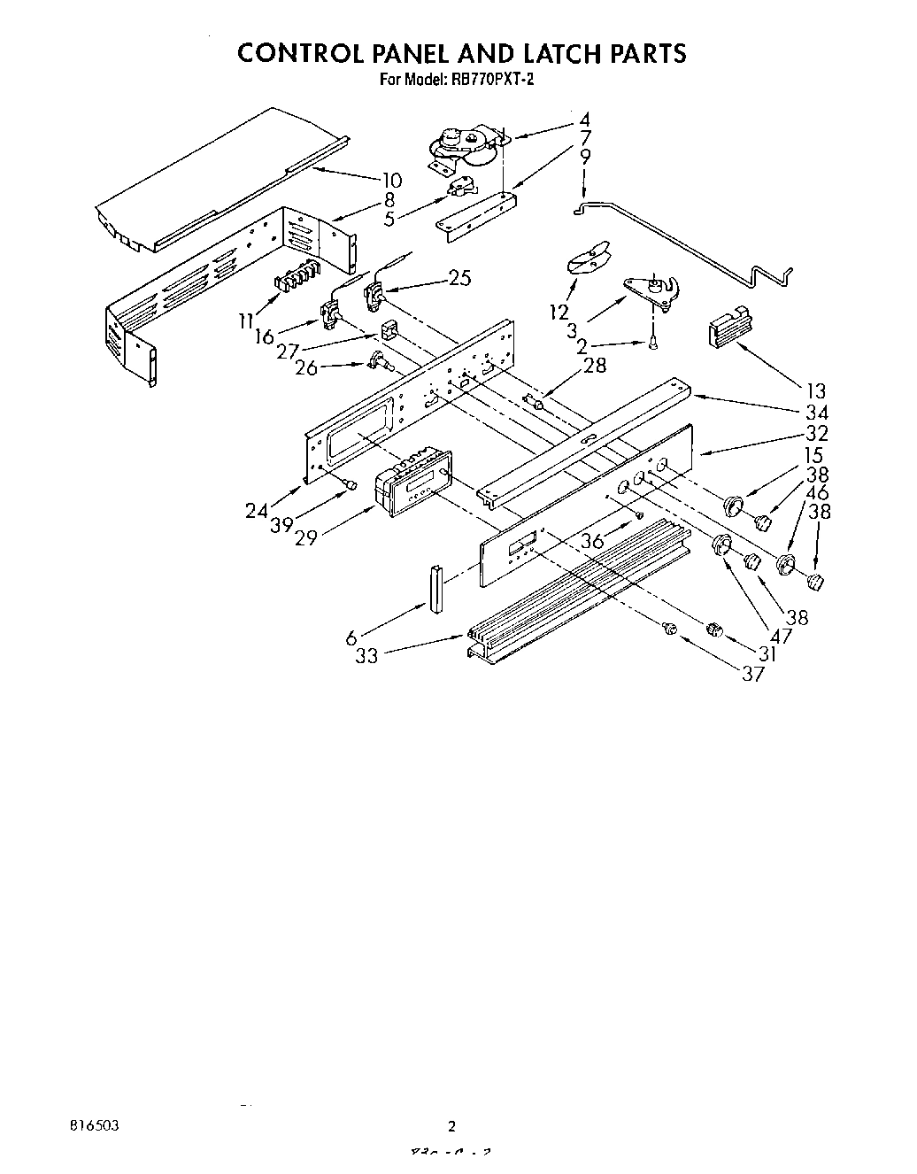 02 - CONTROL PANEL AND LATCH