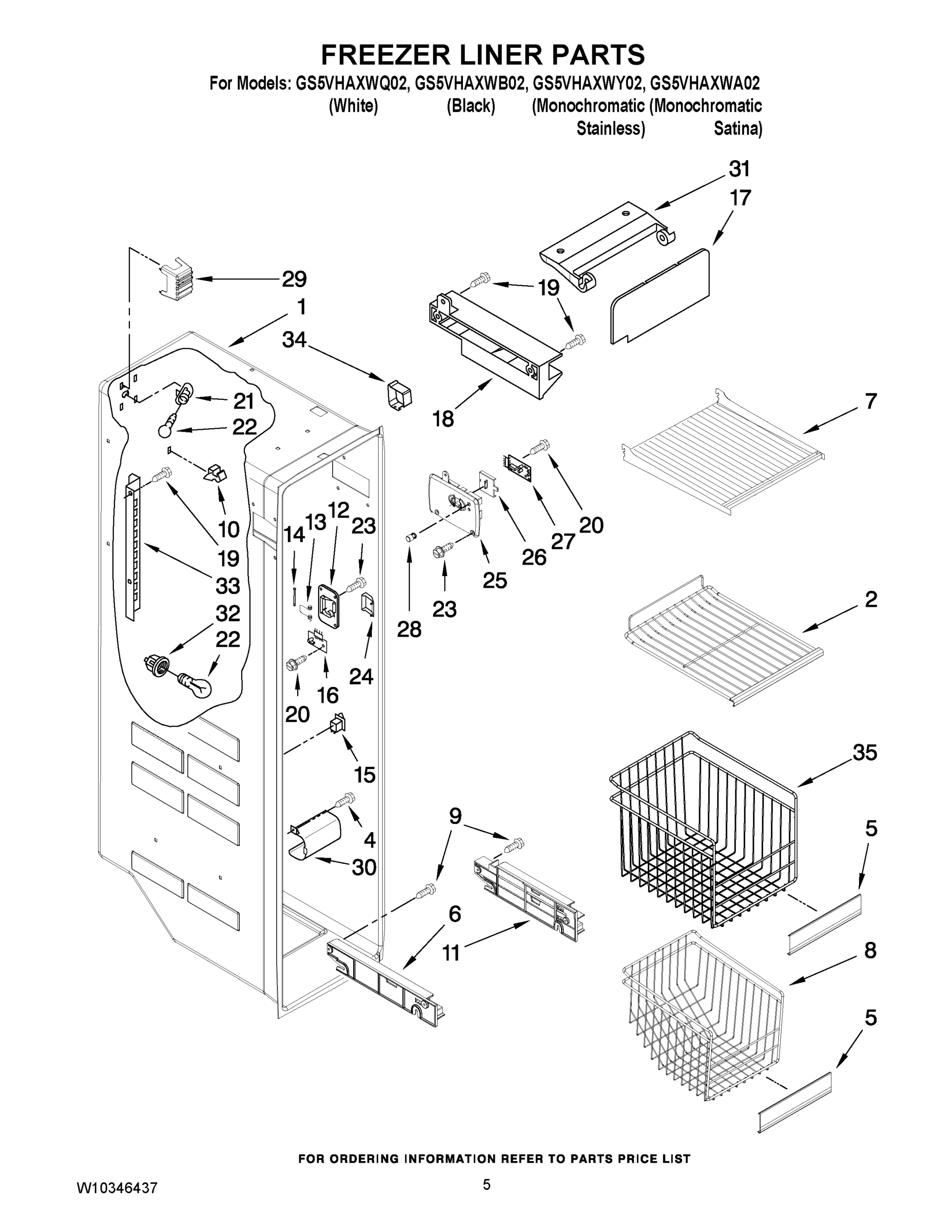 04 - FREEZER LINER PARTS
