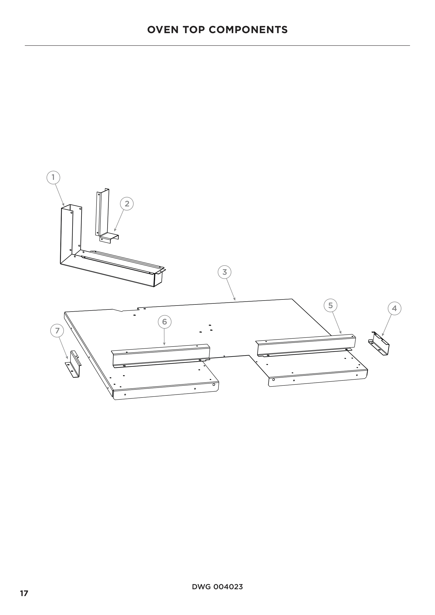 OVEN TOP COMPONENTS