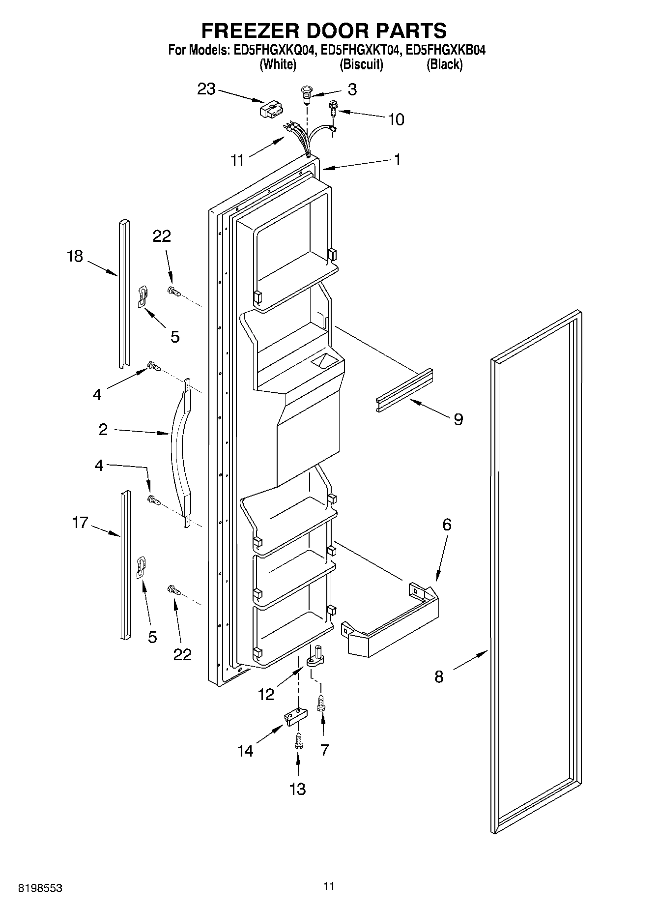 07 - FREEZER DOOR PARTS