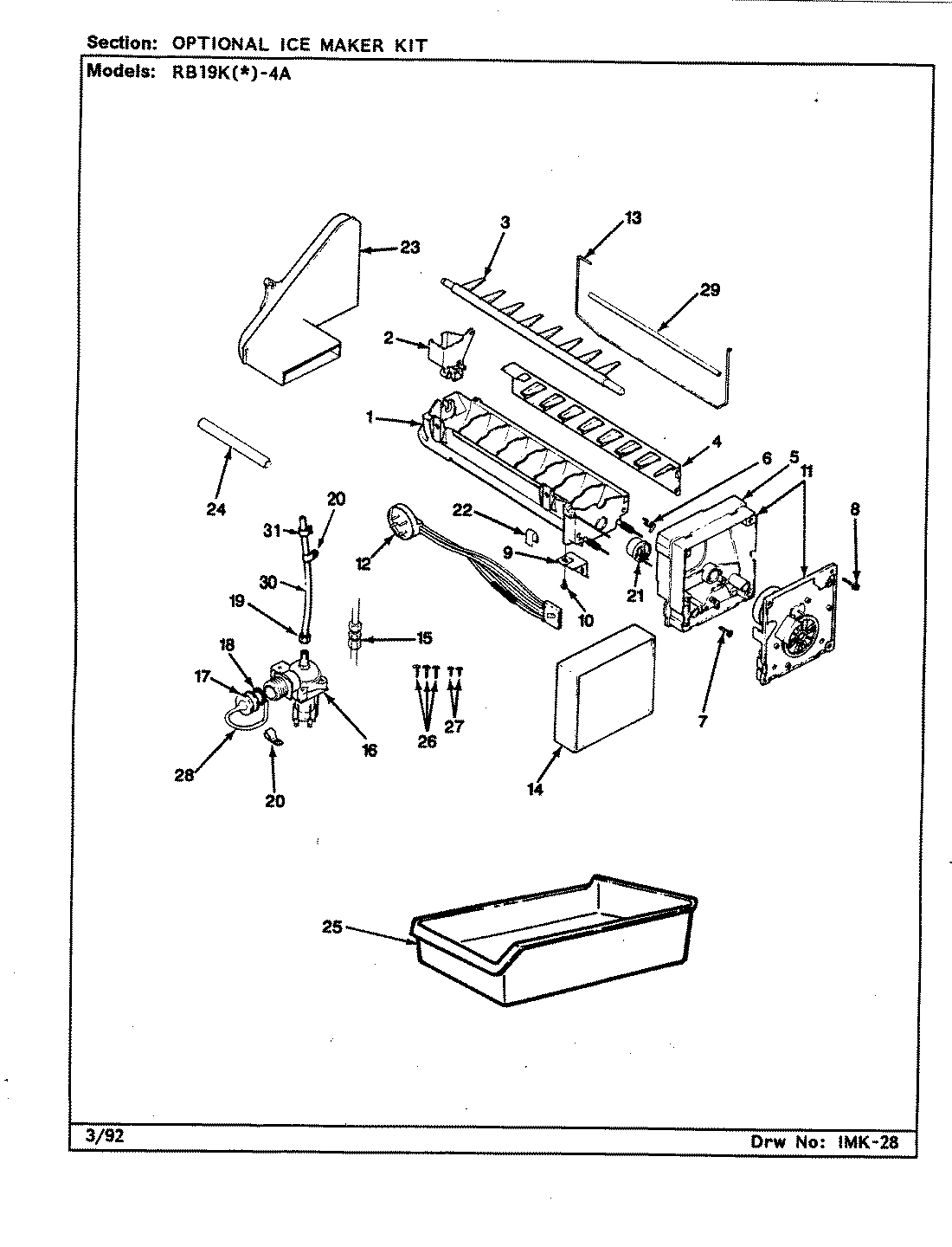 04 - OPTIONAL ICE MAKER KIT