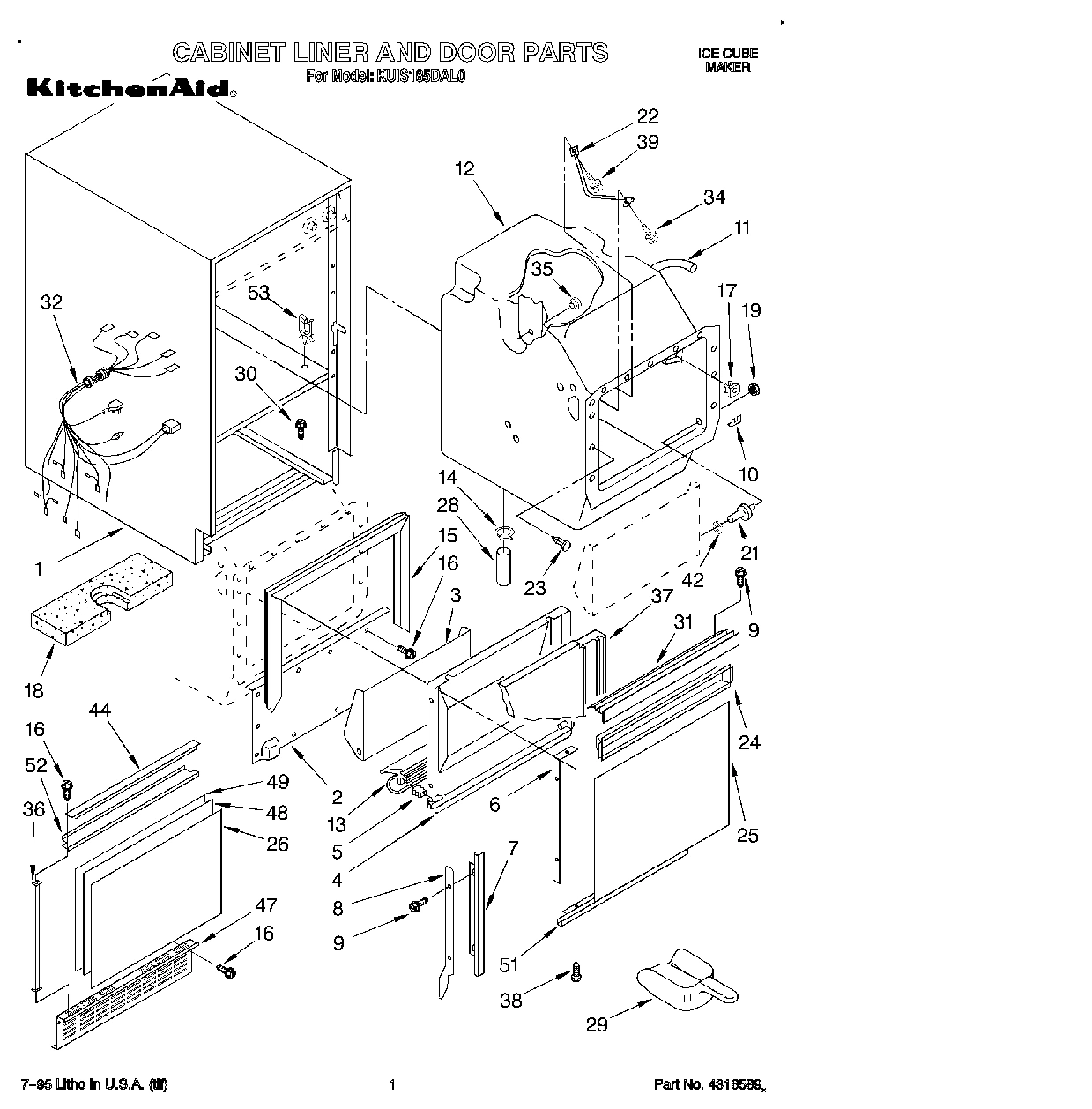 01 - CABINET LINER AND DOOR, LITERATURE