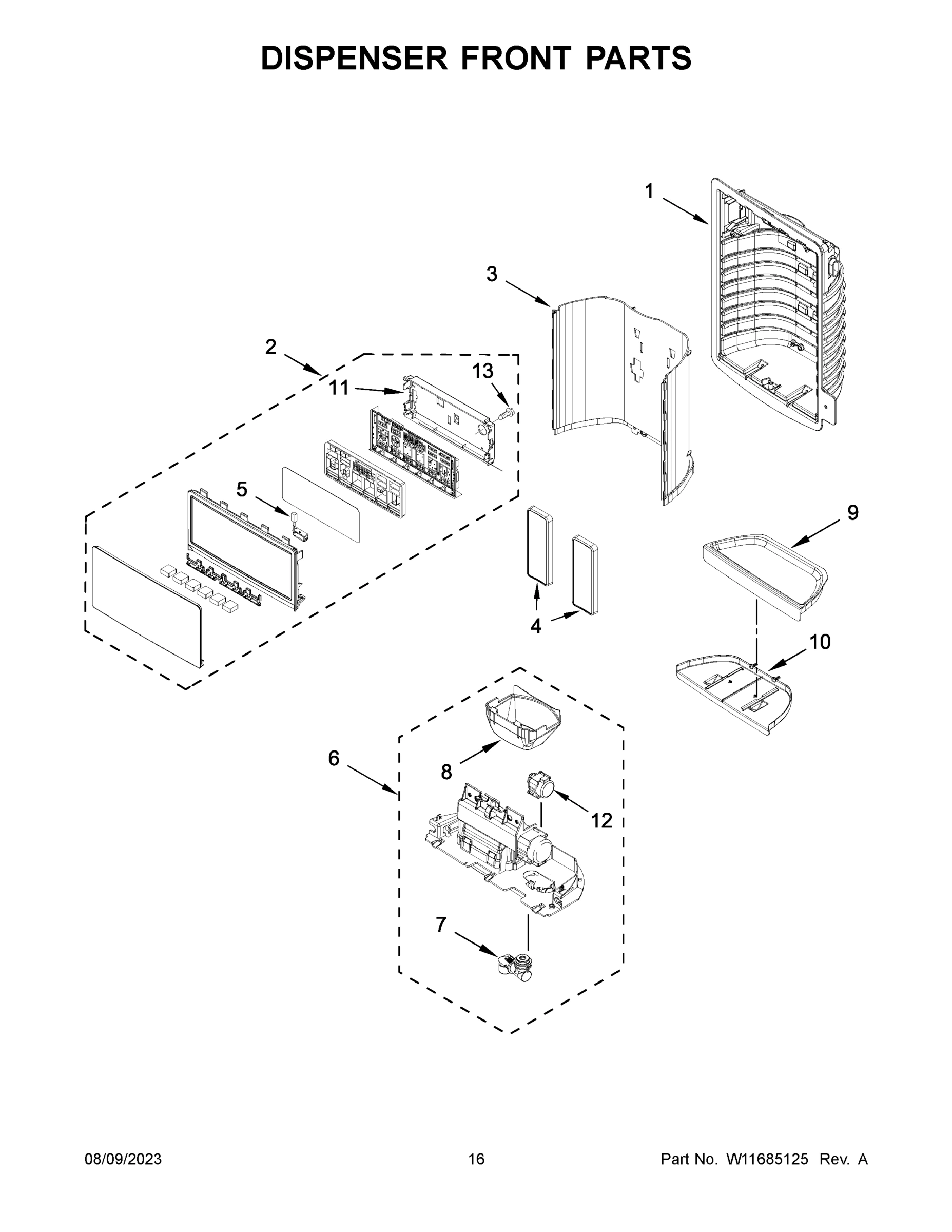 09 - DISPENSER FRONT PARTS