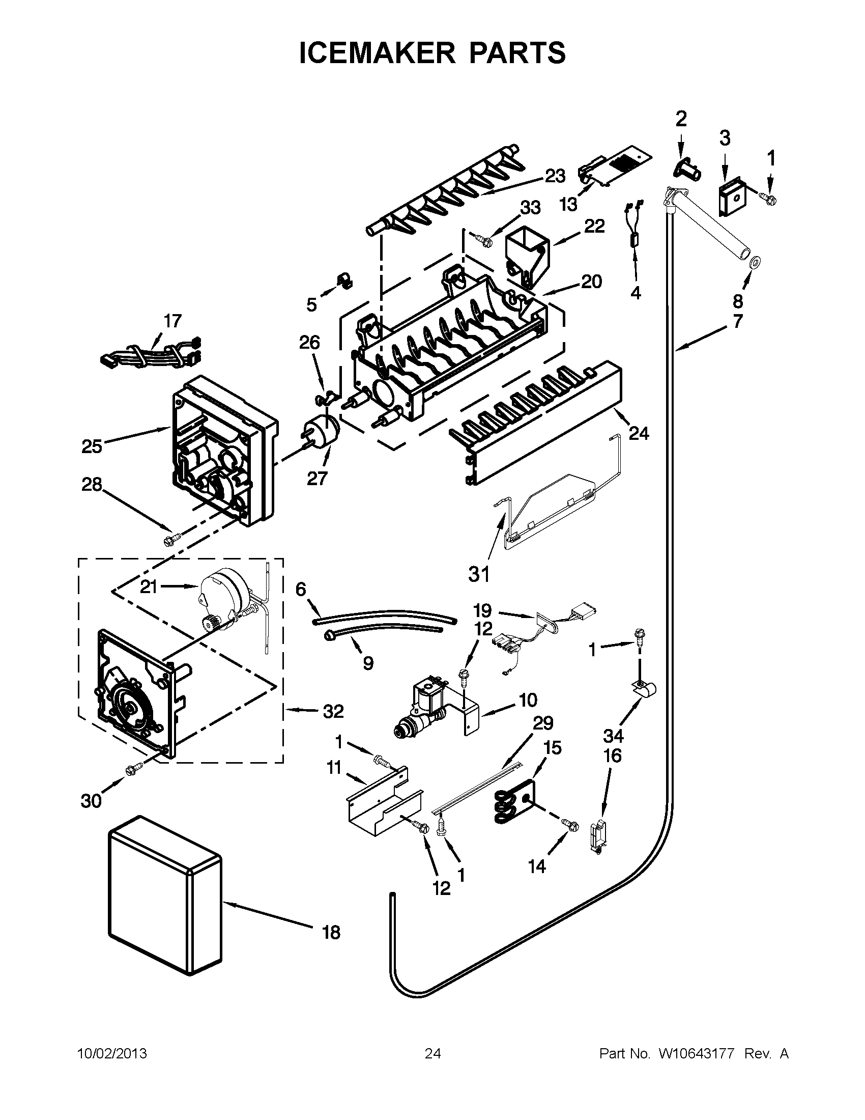 13 - ICEMAKER PARTS