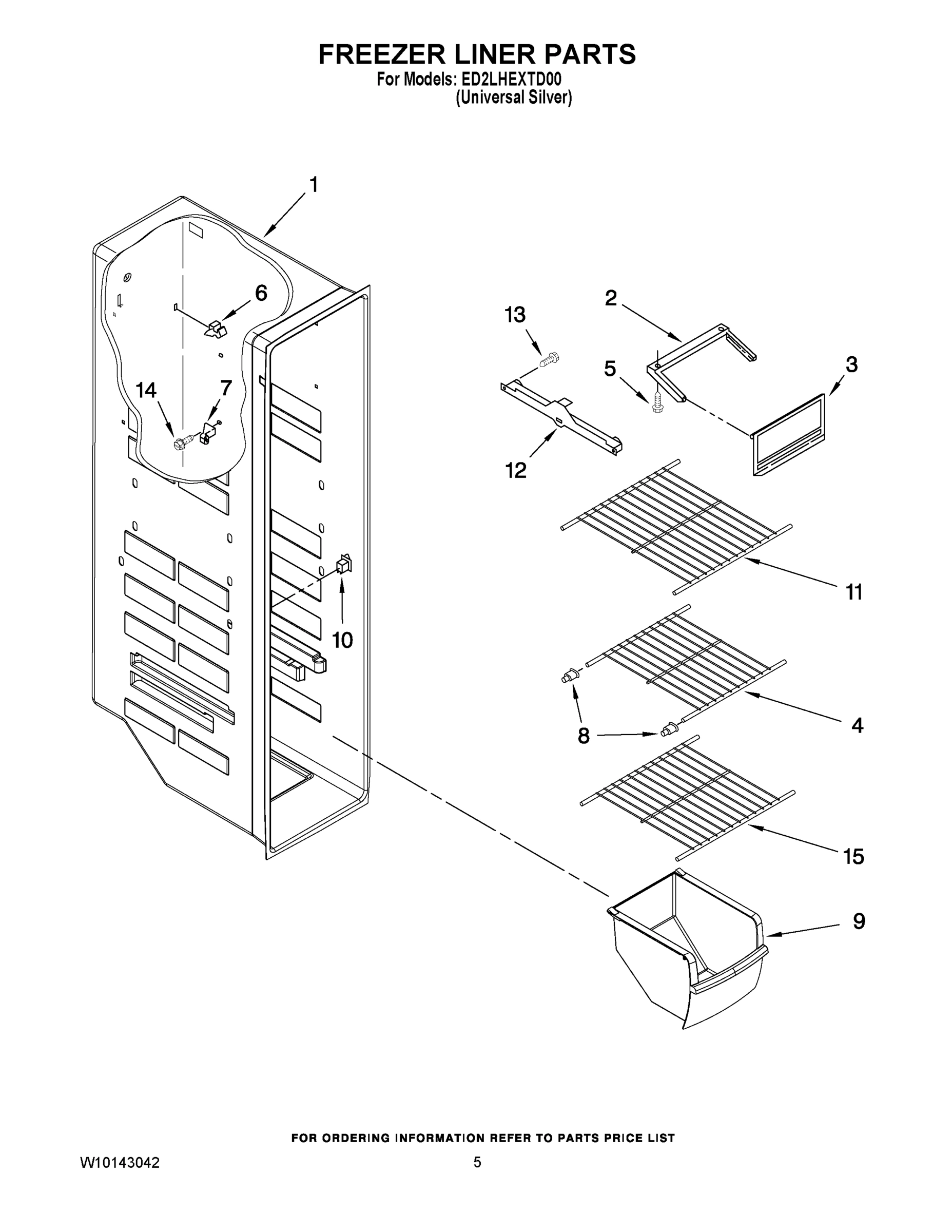 04 - FREEZER LINER PARTS