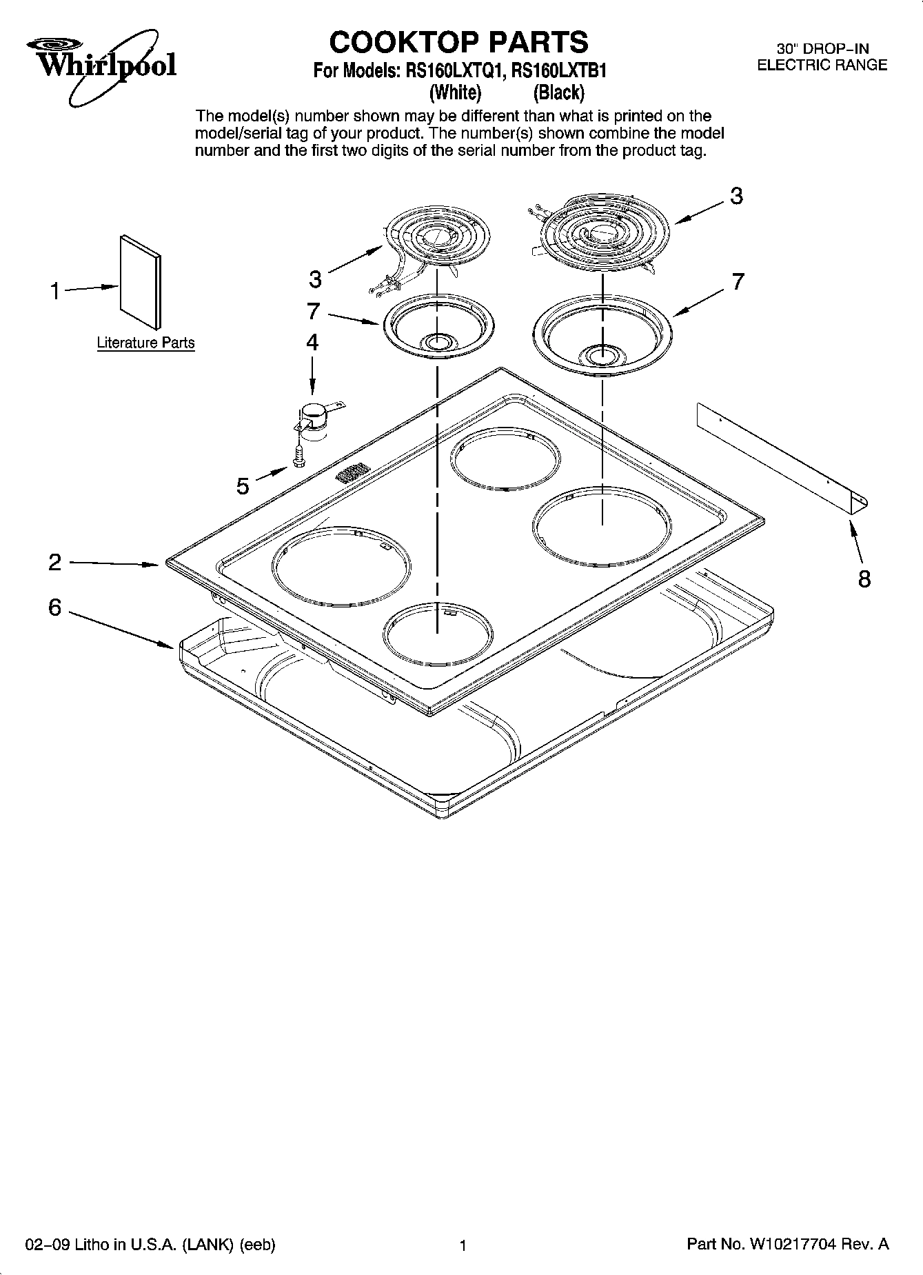 01 - COOKTOP PARTS