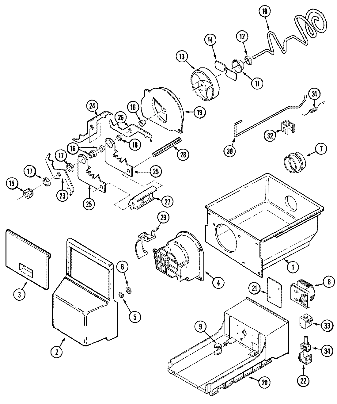 01 - CRUSHER BIN & ENCLOSURE ASSY. (230V)
