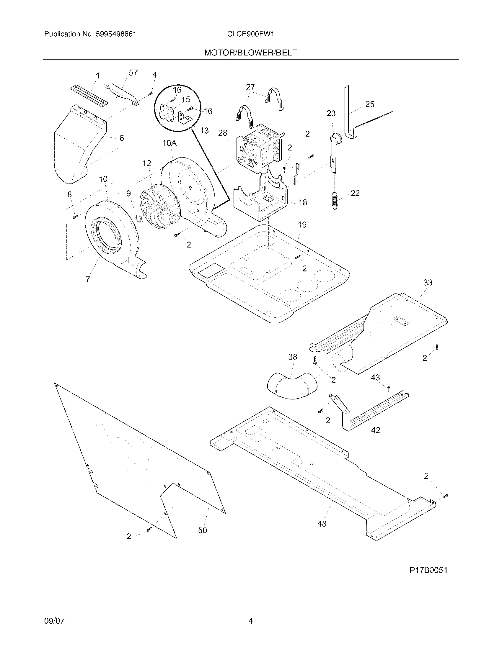 05 - MOTOR/BLOWER/BELT