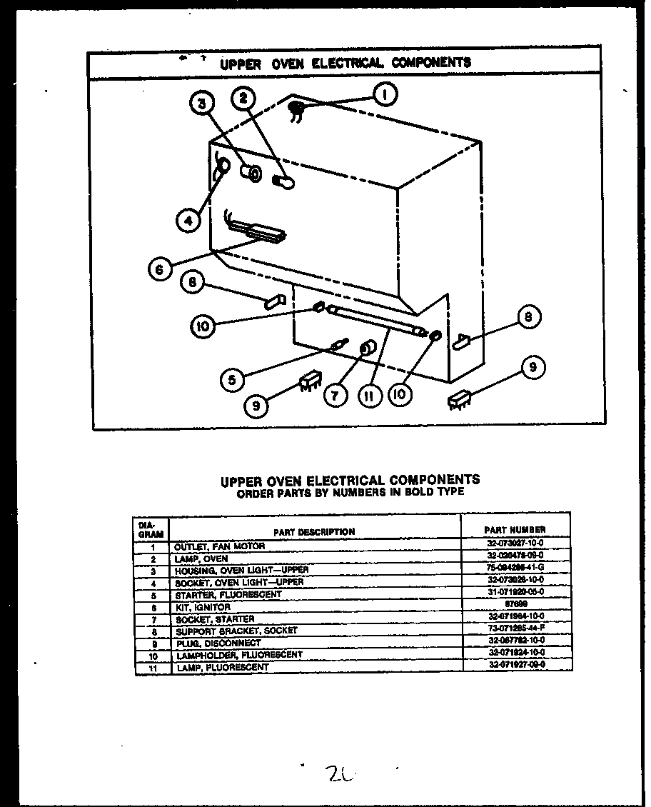 08 - UPPER OVEN ELECTRICAL COMPONENTS