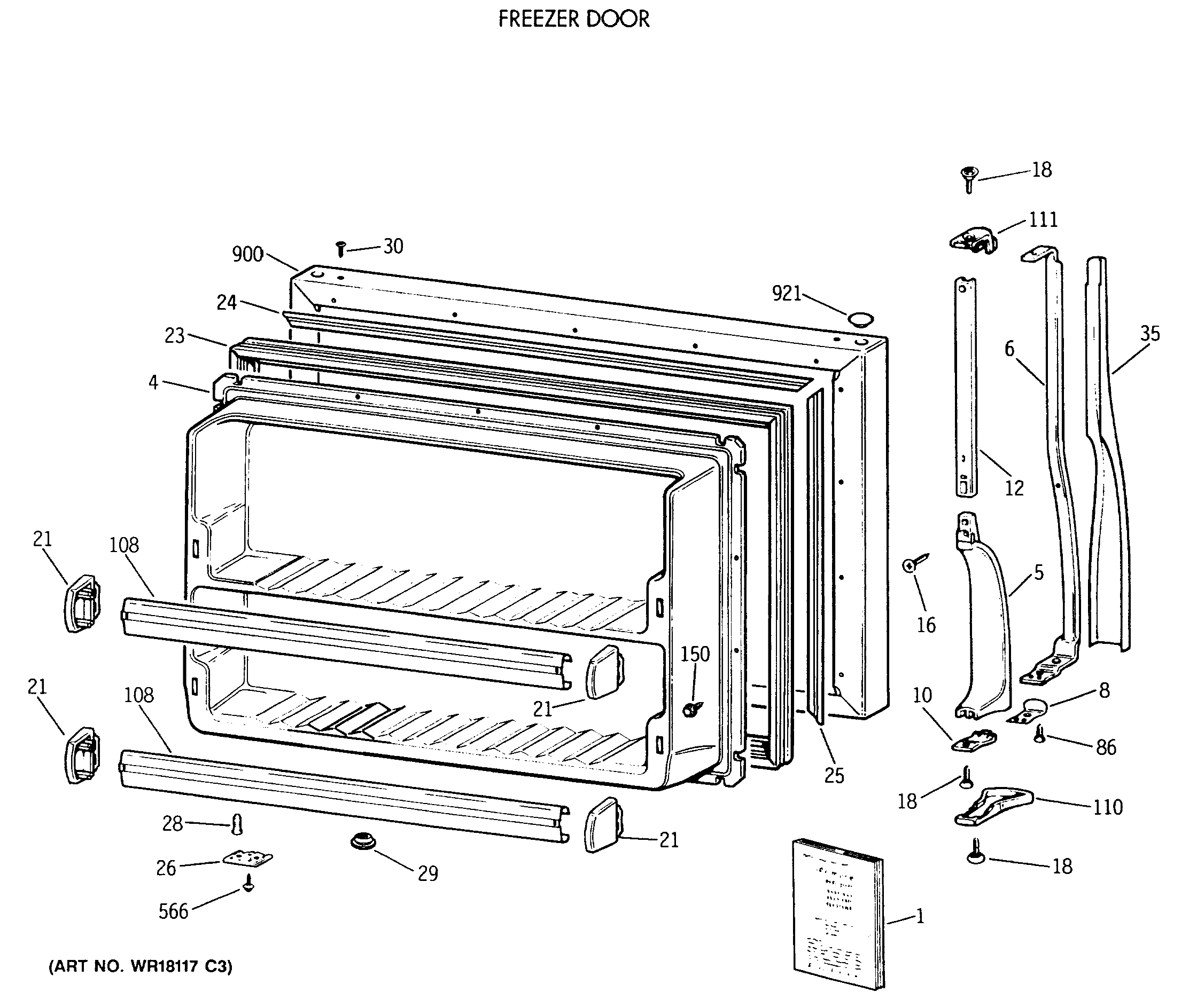 FREEZER DOOR