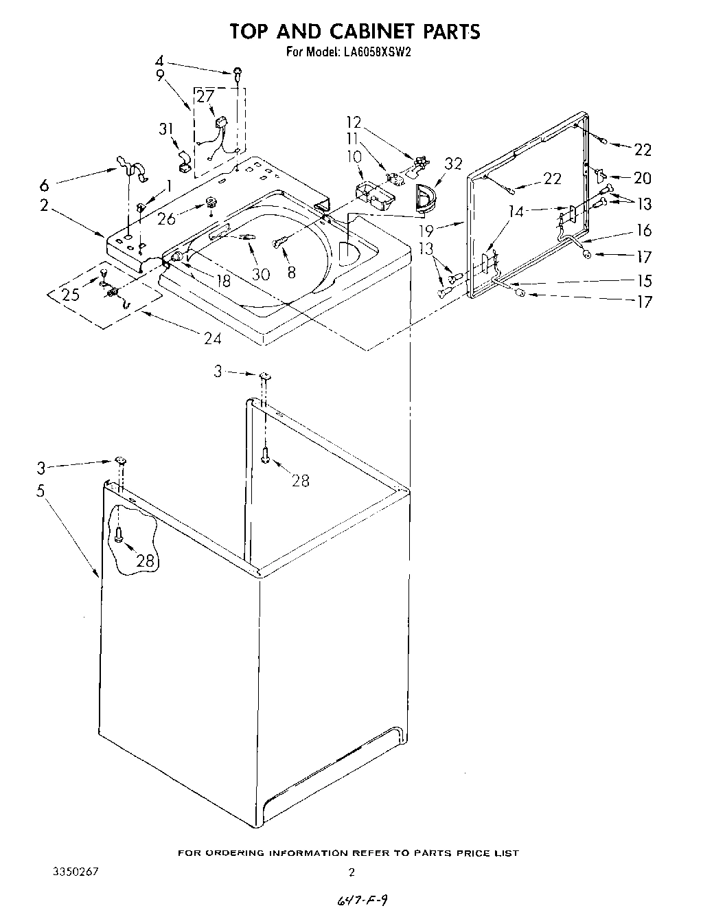 02 - TOP AND CABINET , LITERATURE AND OPTIONAL