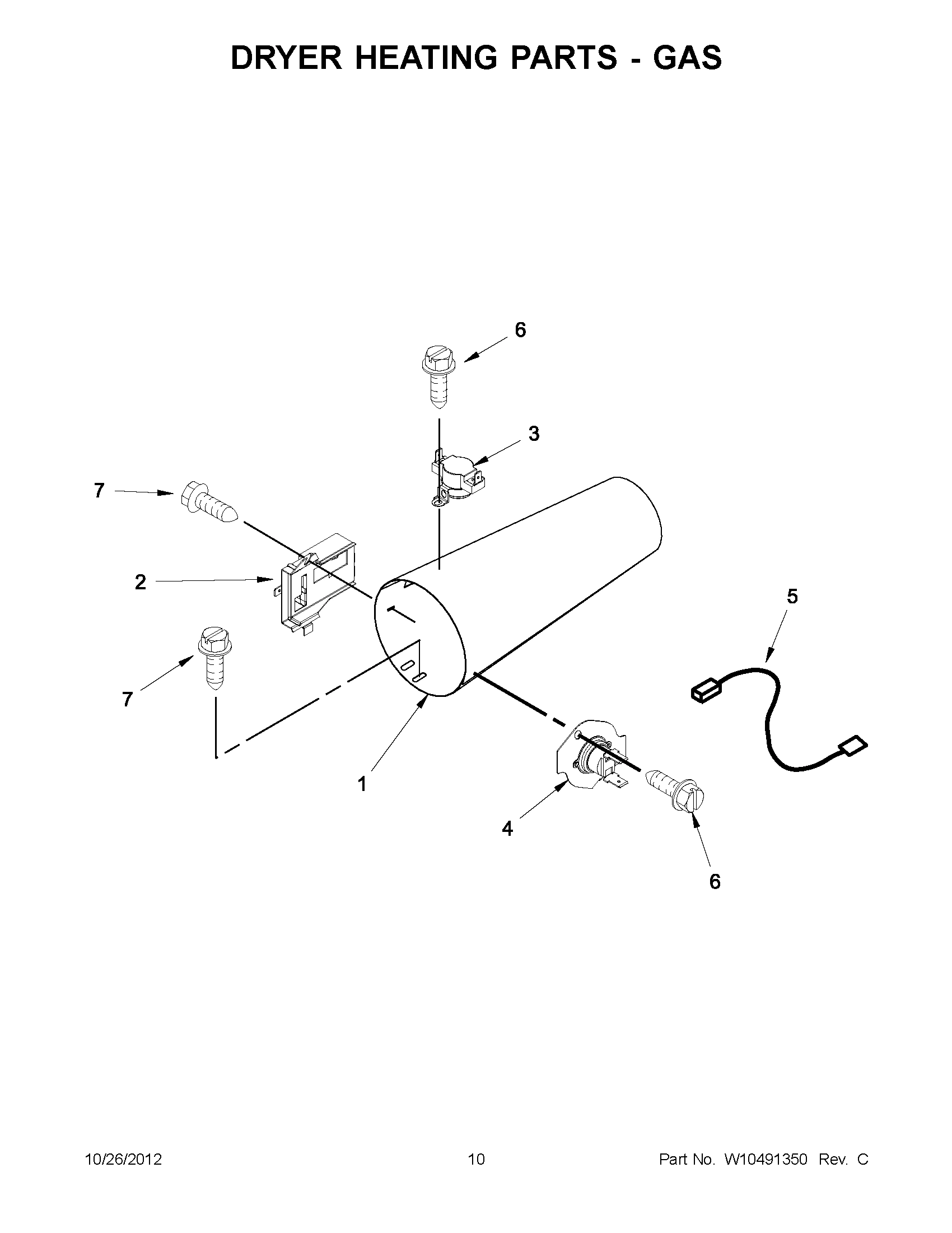 05 - DRYER HEATING PARTS - GAS