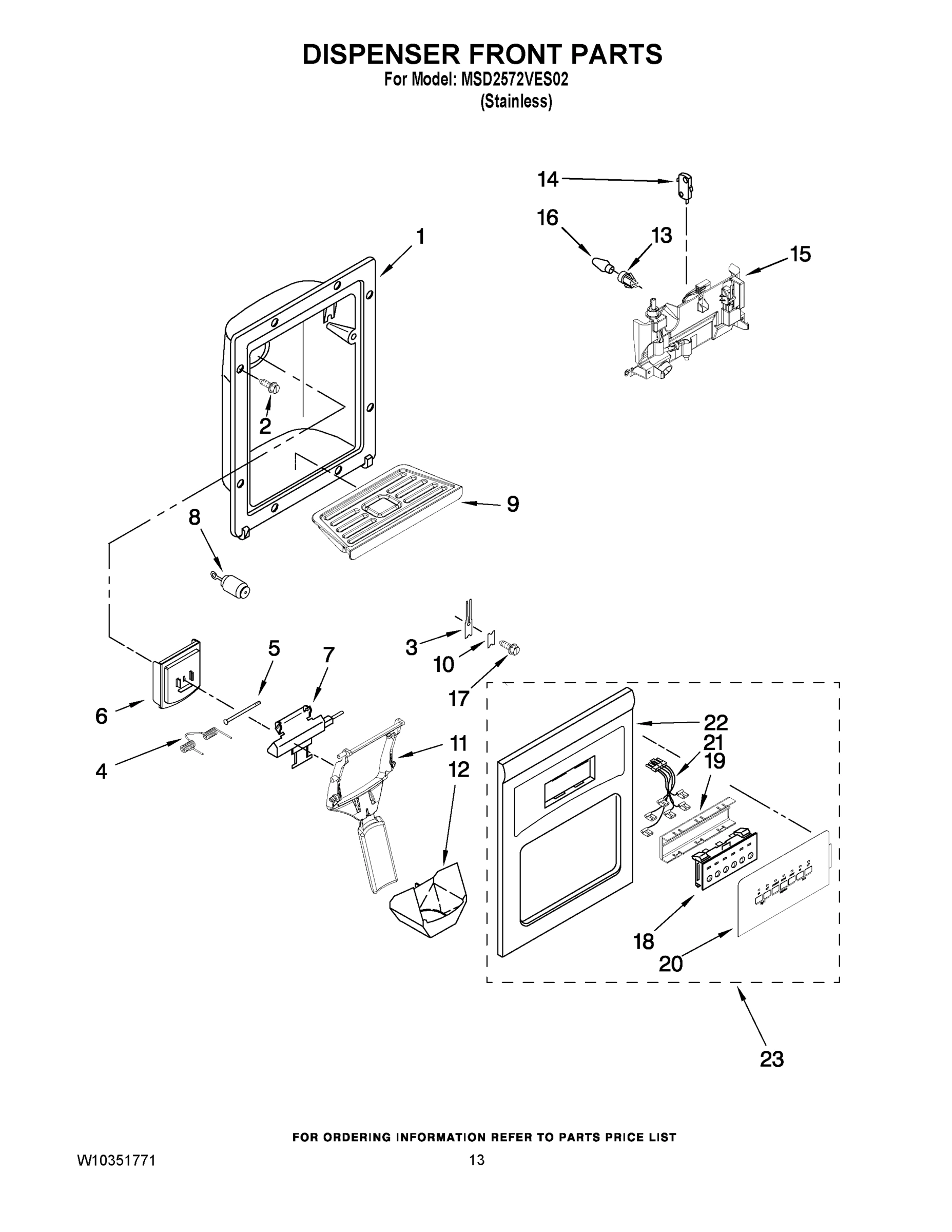 08 - DISPENSER FRONT PARTS