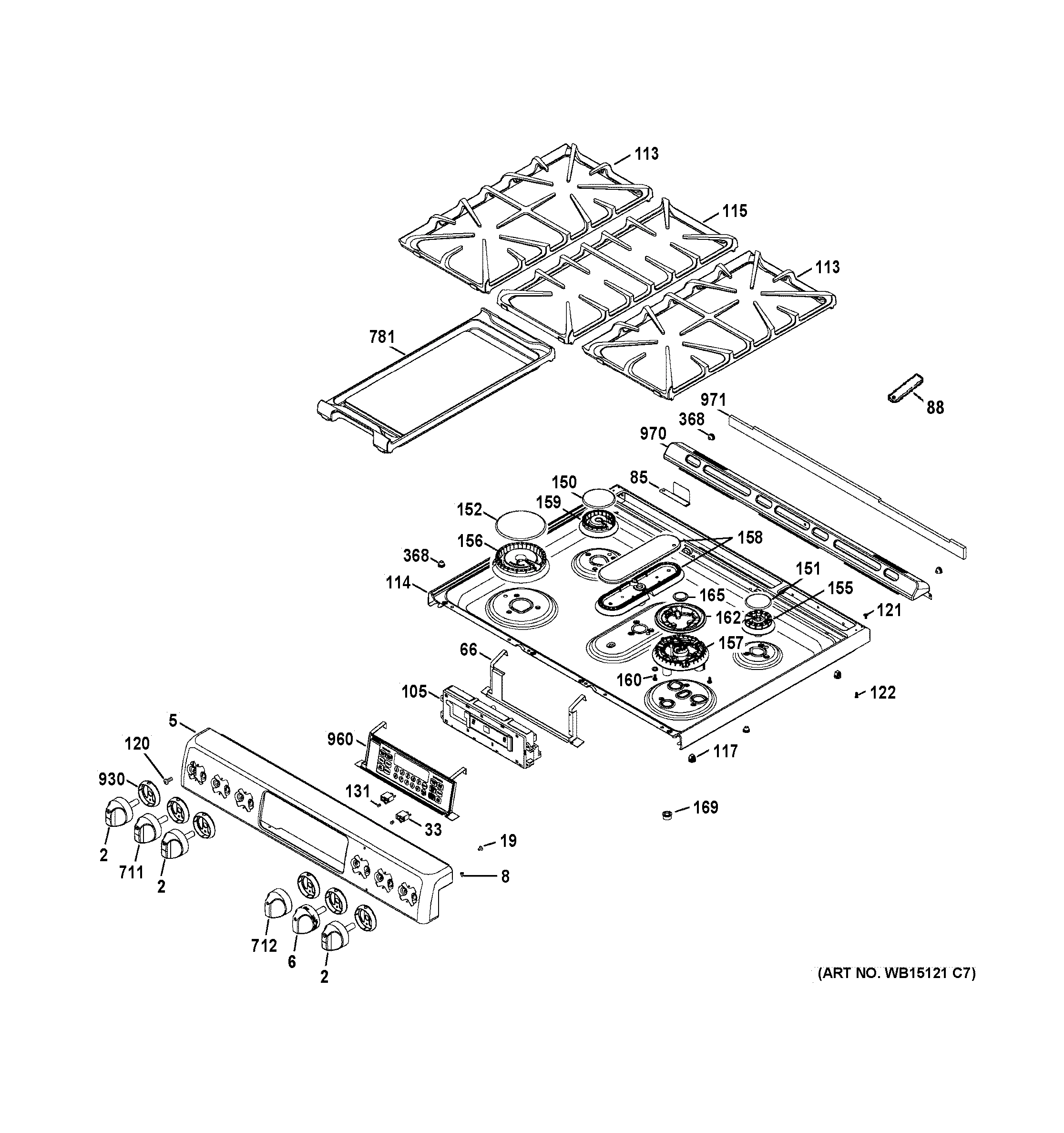 CONTROL PANEL & COOKTOP
