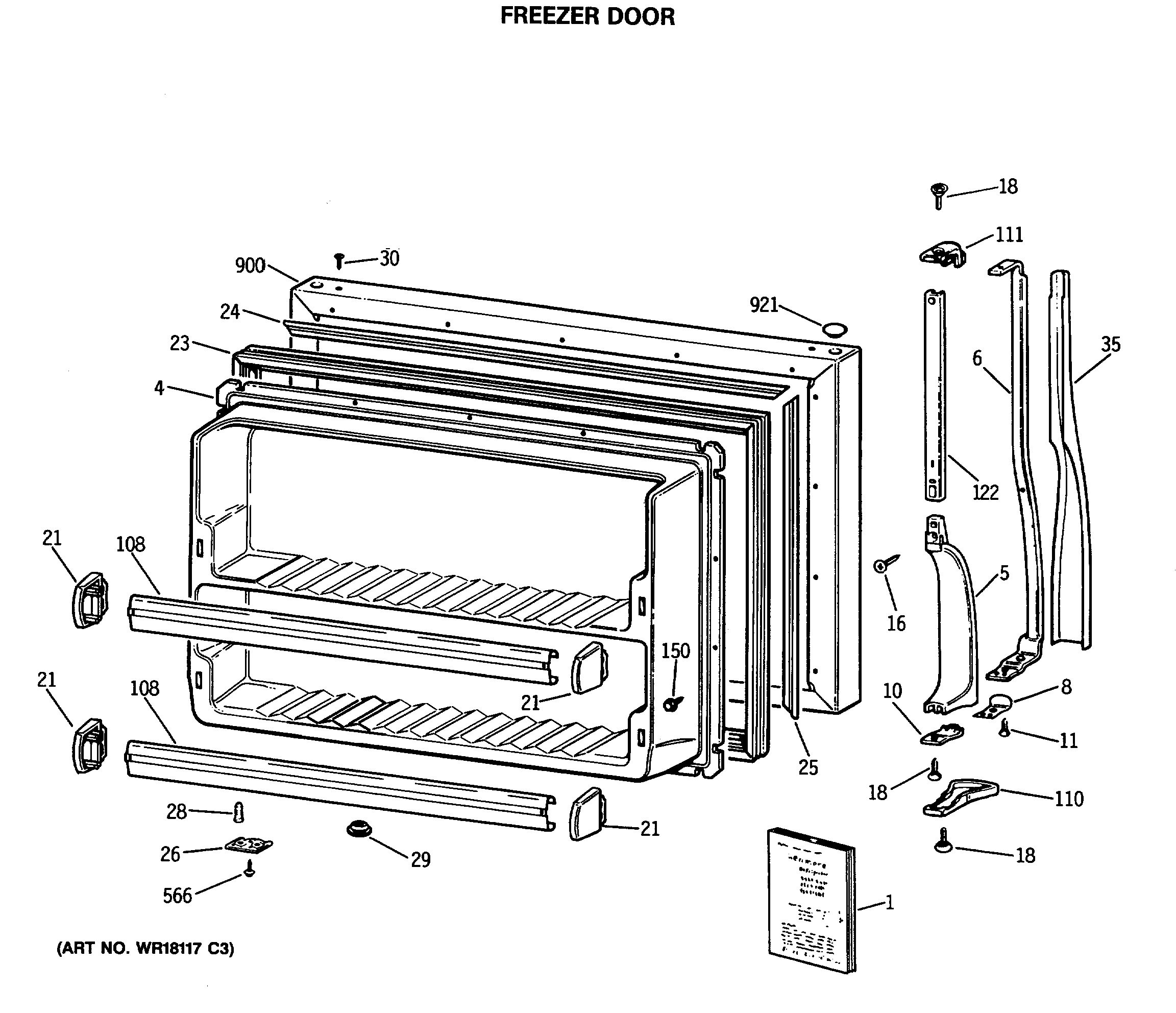 FREEZER DOOR