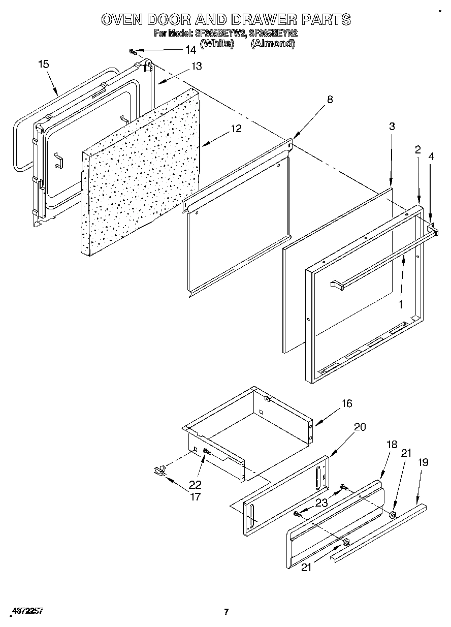 07 - OVEN DOOR AND DRAWER