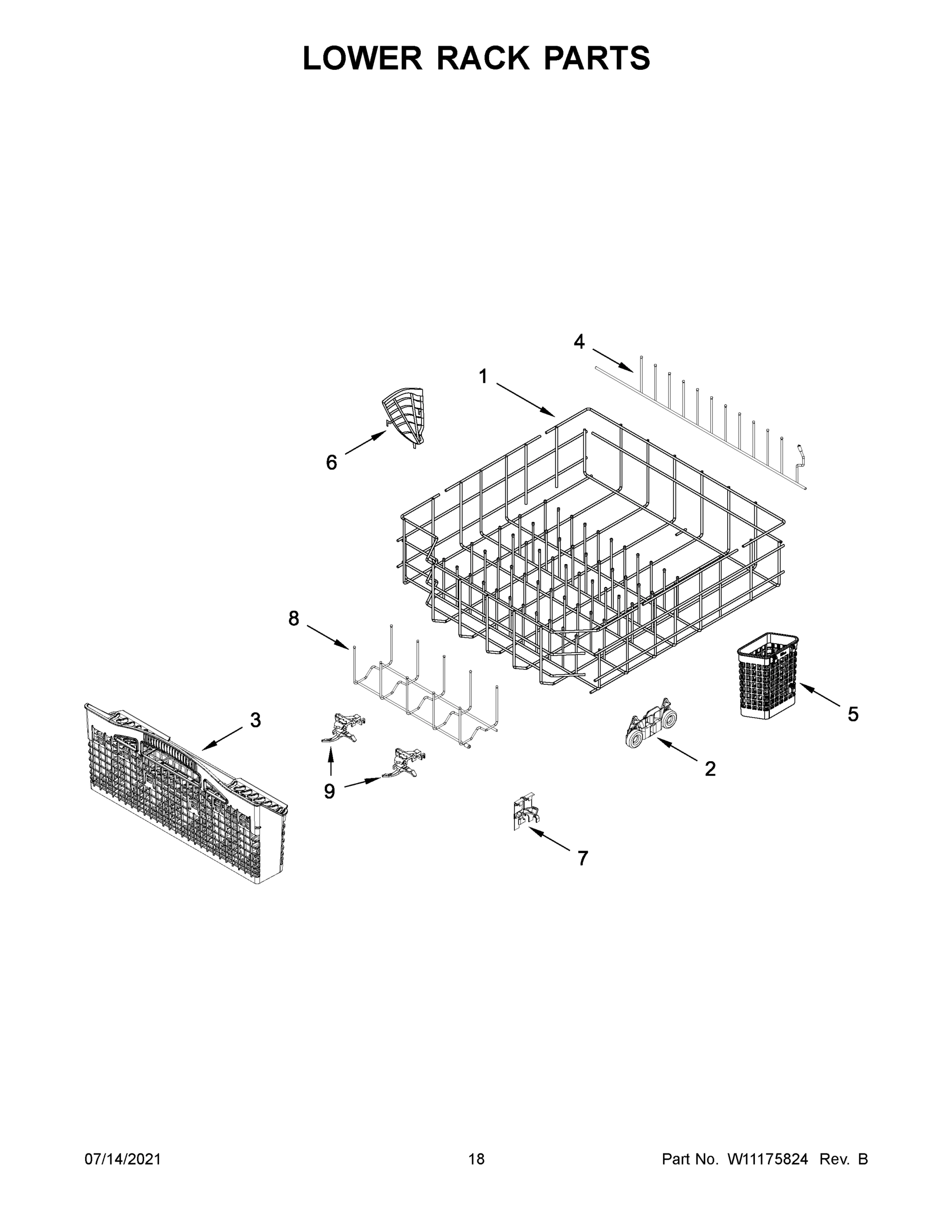10 - LOWER RACK PARTS