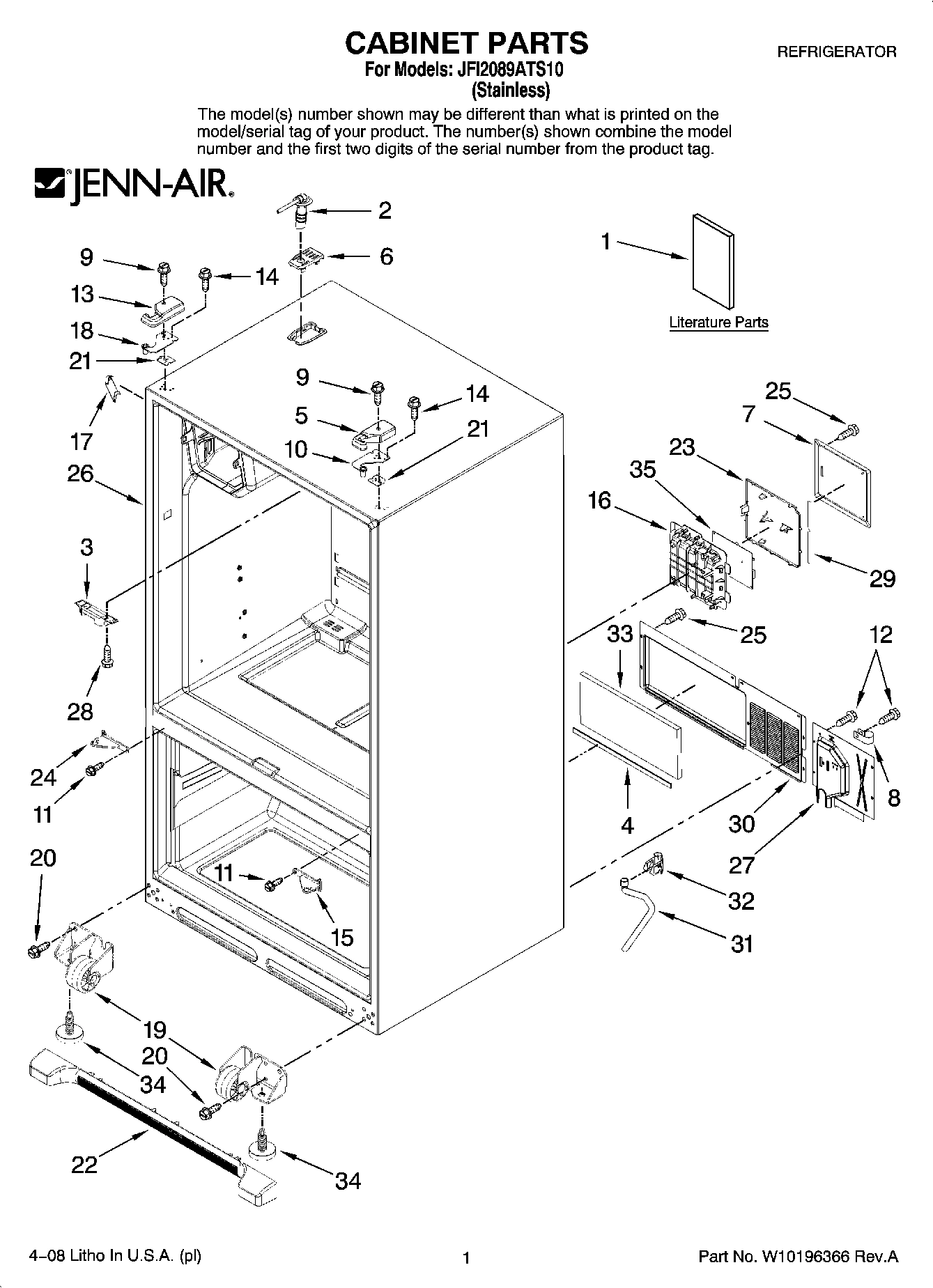 01 - CABINET PARTS