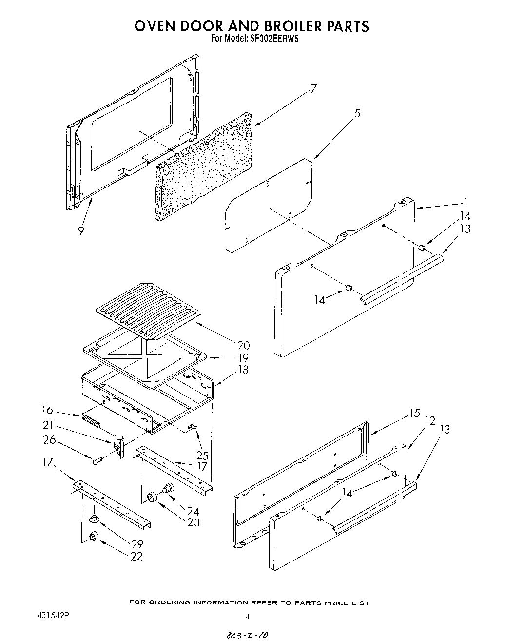 04 - OVEN DOOR AND BROILER