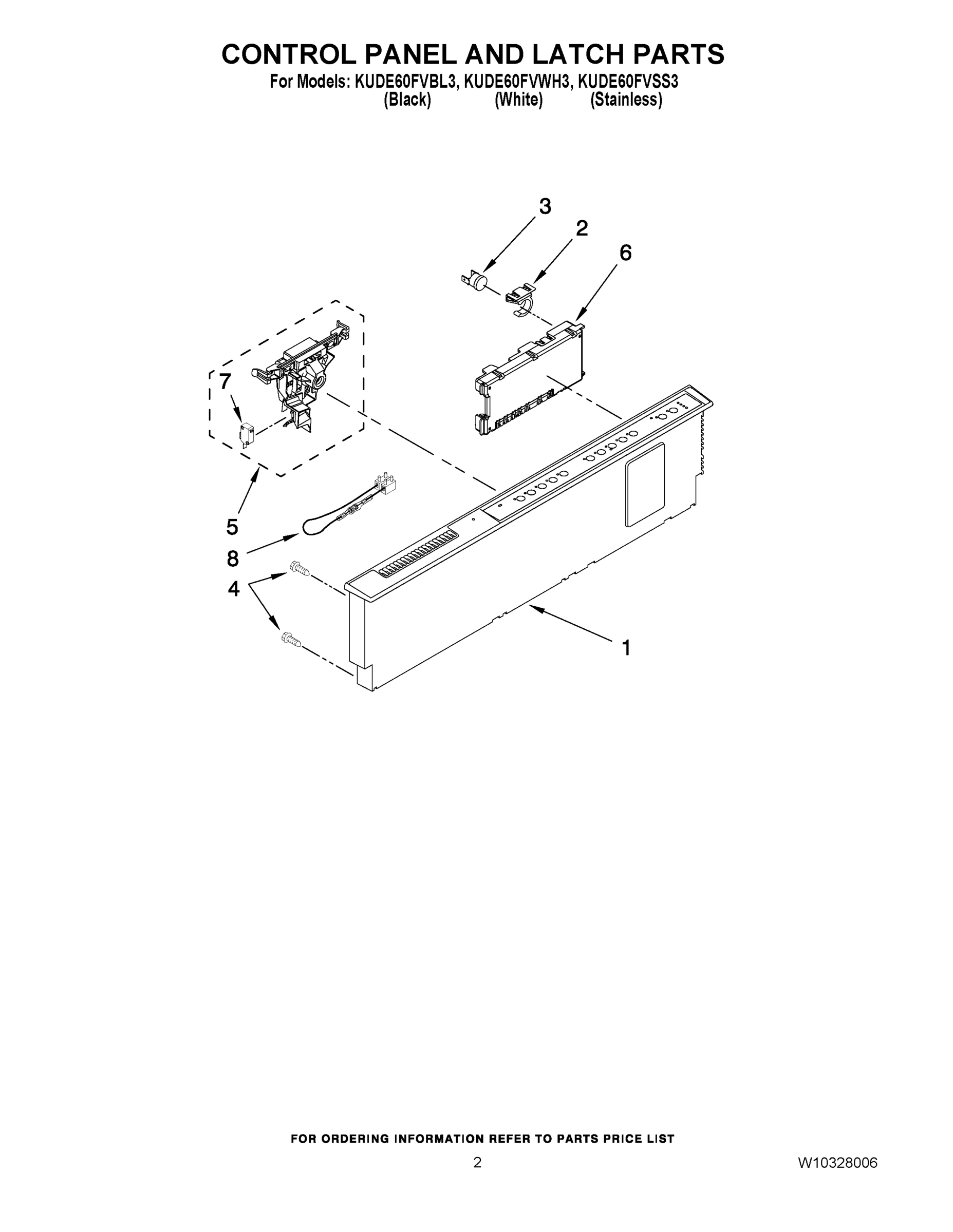 02 - CONTROL PANEL AND LATCH PARTS