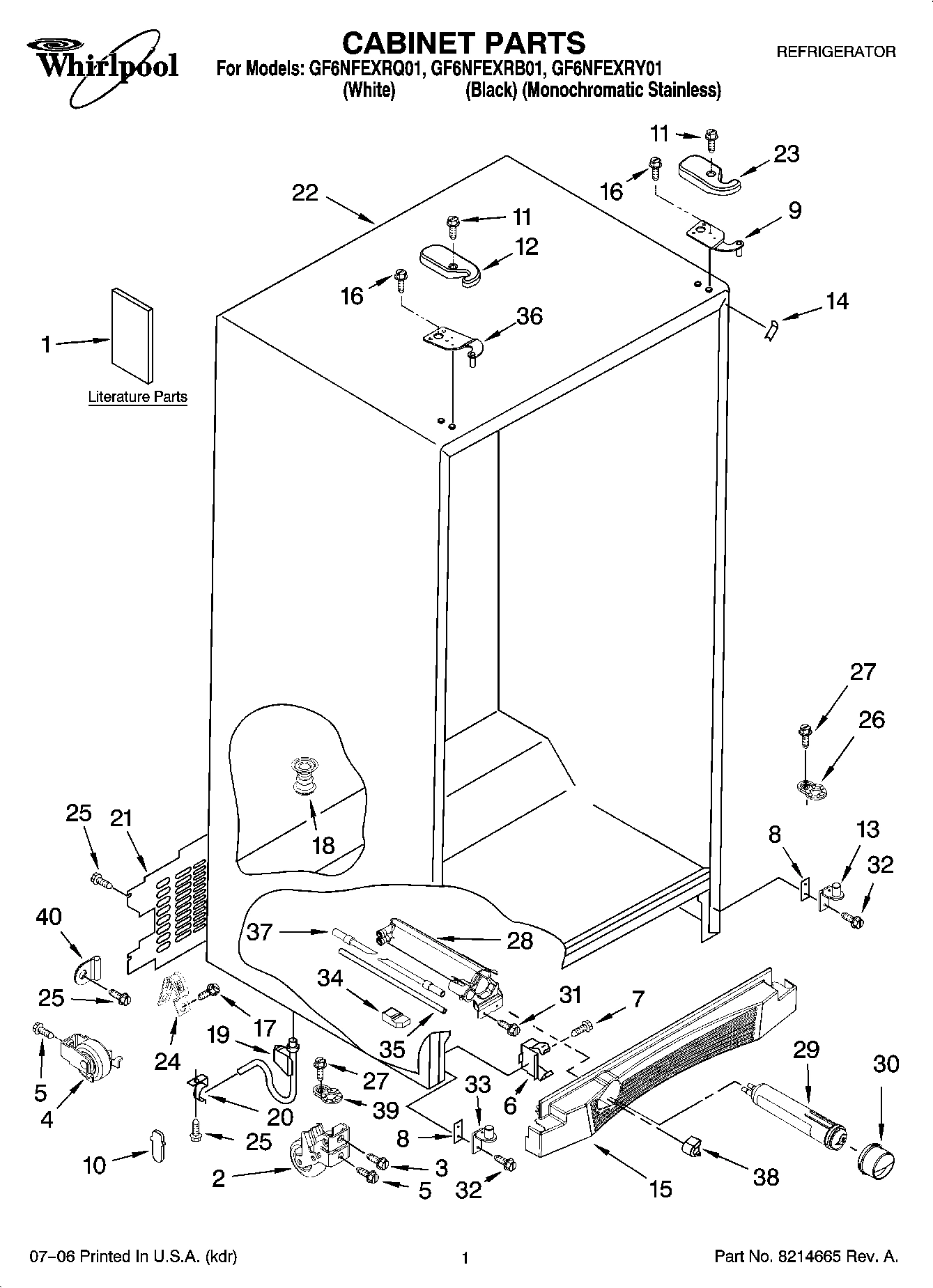 01 - CABINET PARTS