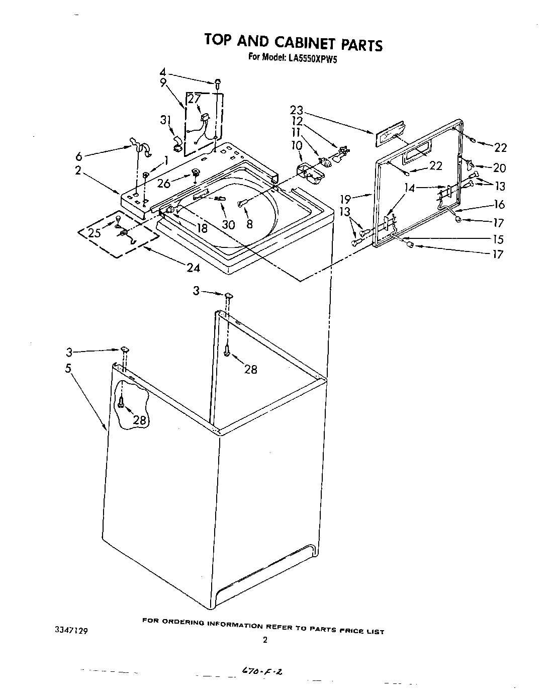 02 - TOP AND CABINET , LITERATURE AND OPTIONAL