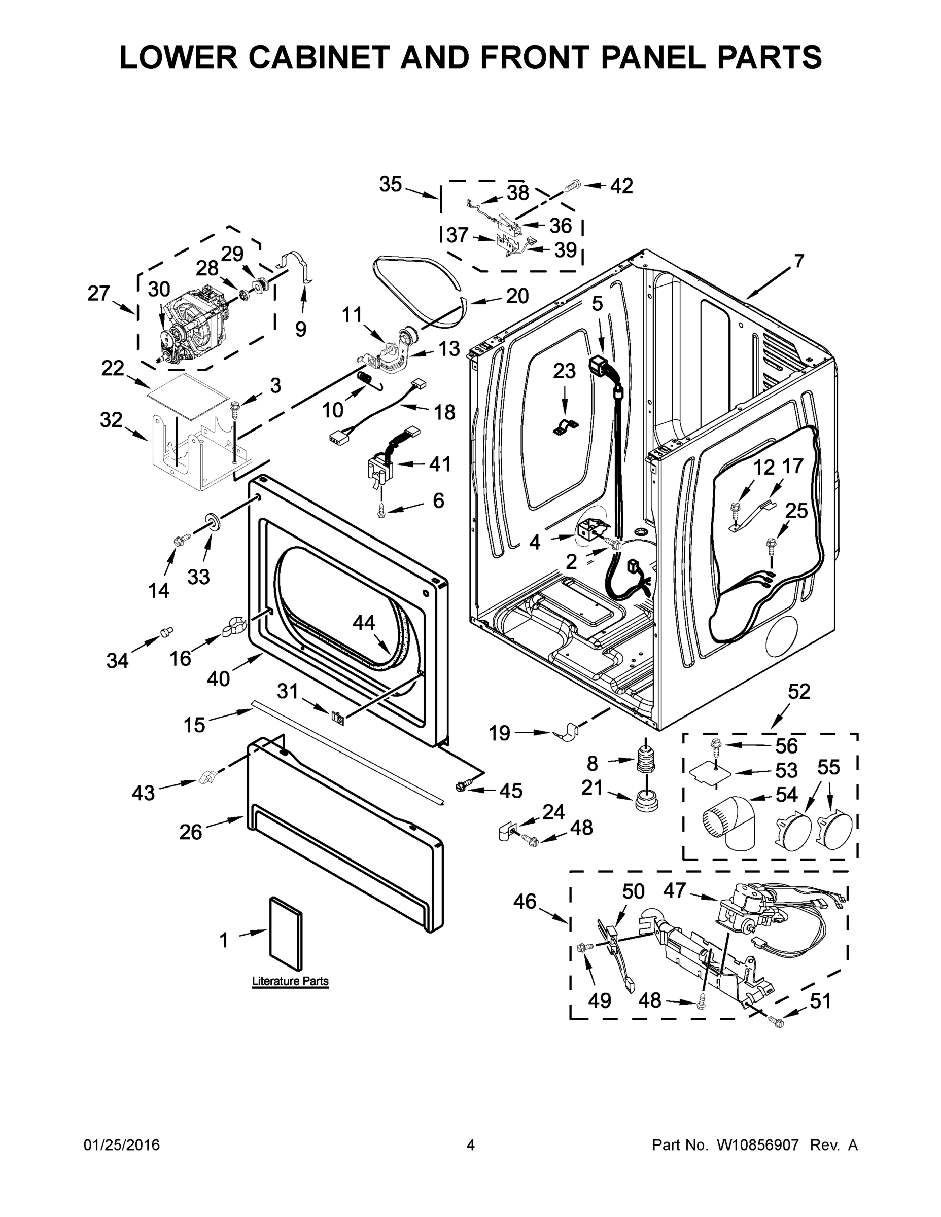 03 - LOWER CABINET AND FRONT PANEL PARTS
