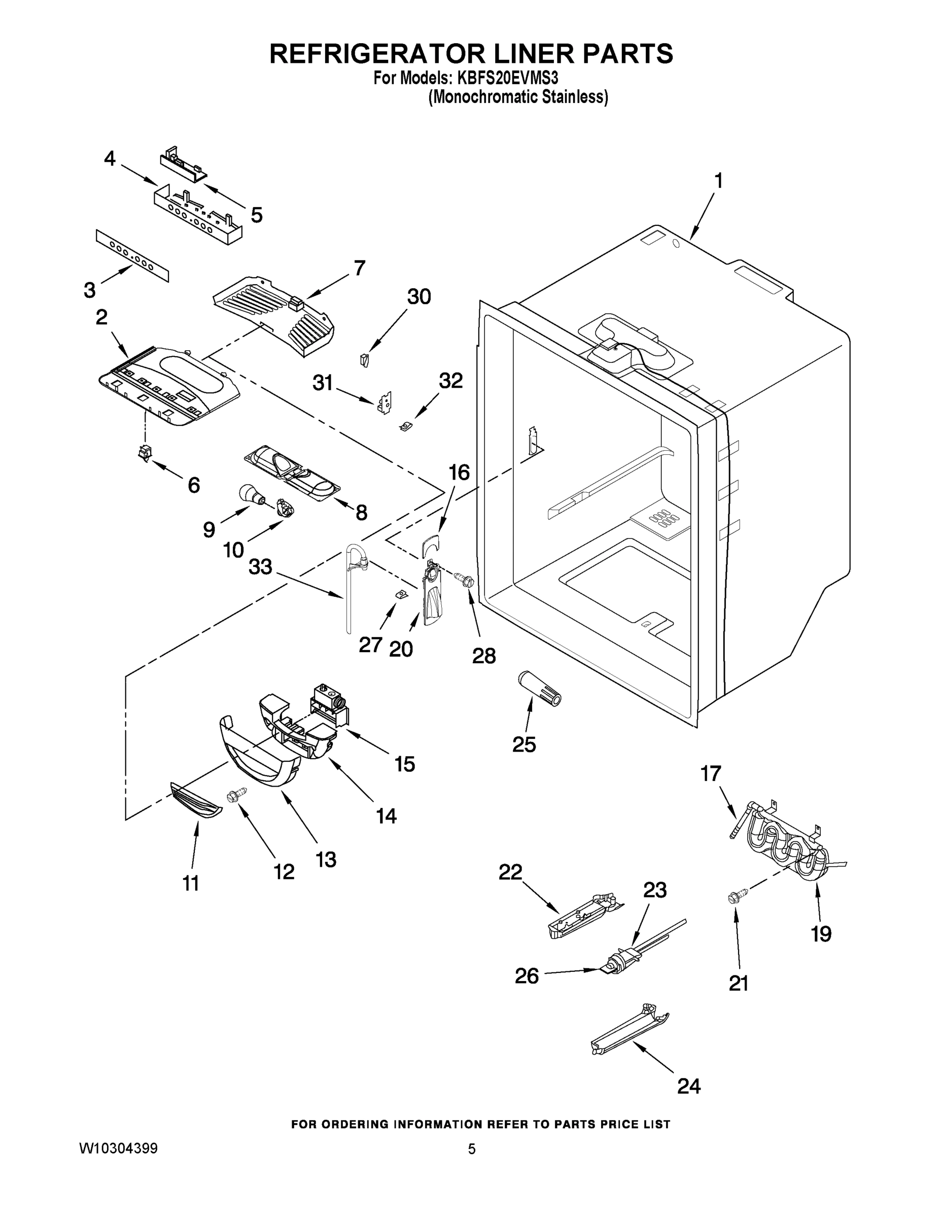 03 - REFRIGERATOR LINER PARTS