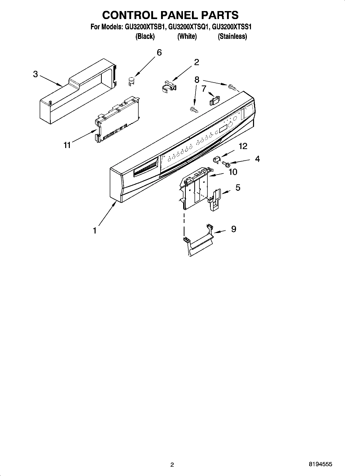 02 - CONTROL PANEL PARTS