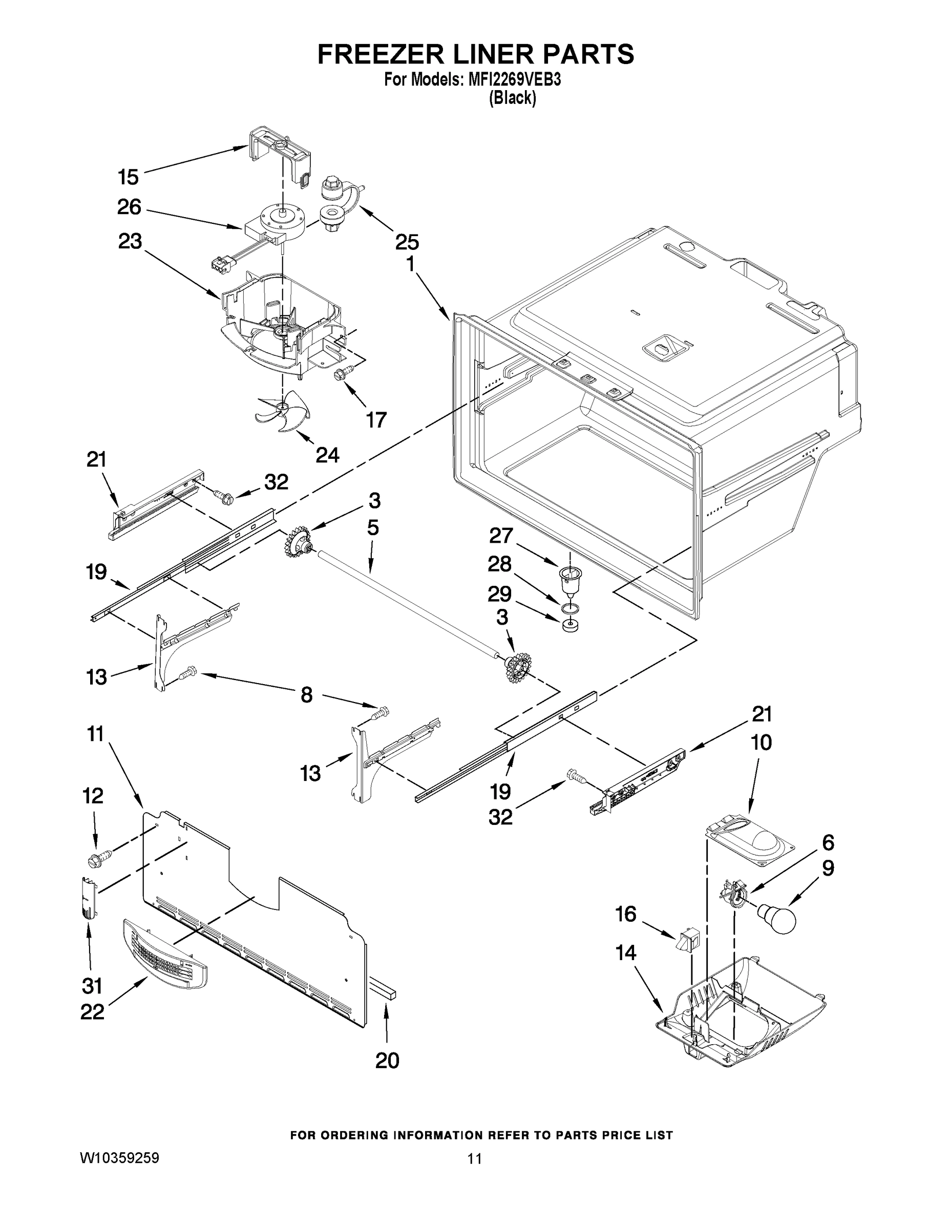 06 - FREEZER LINER PARTS