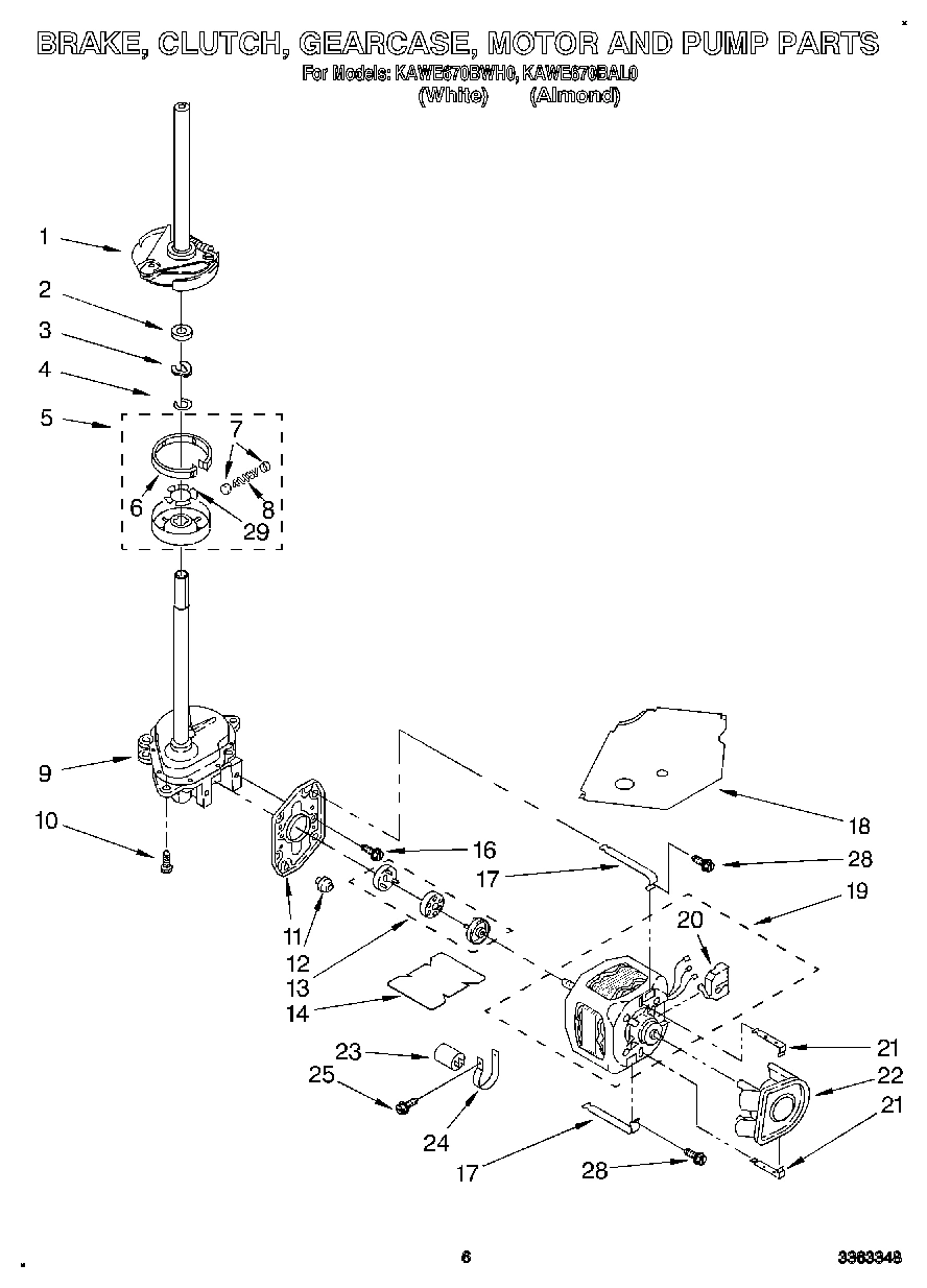 05 - BRAKE, CLUTCH, GEARCASE, MOTOR & PUMP