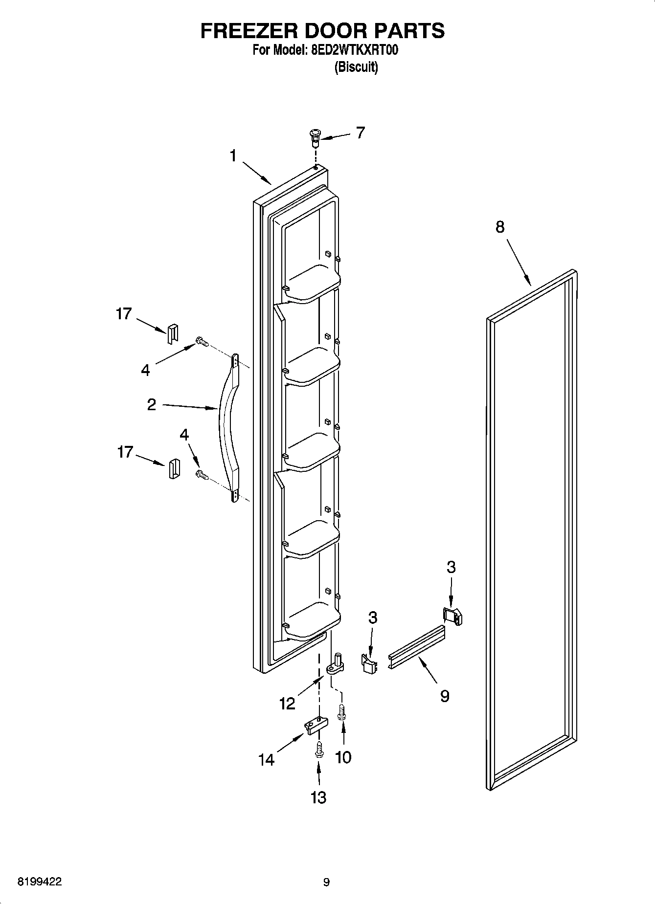07 - FREEZER DOOR PARTS
