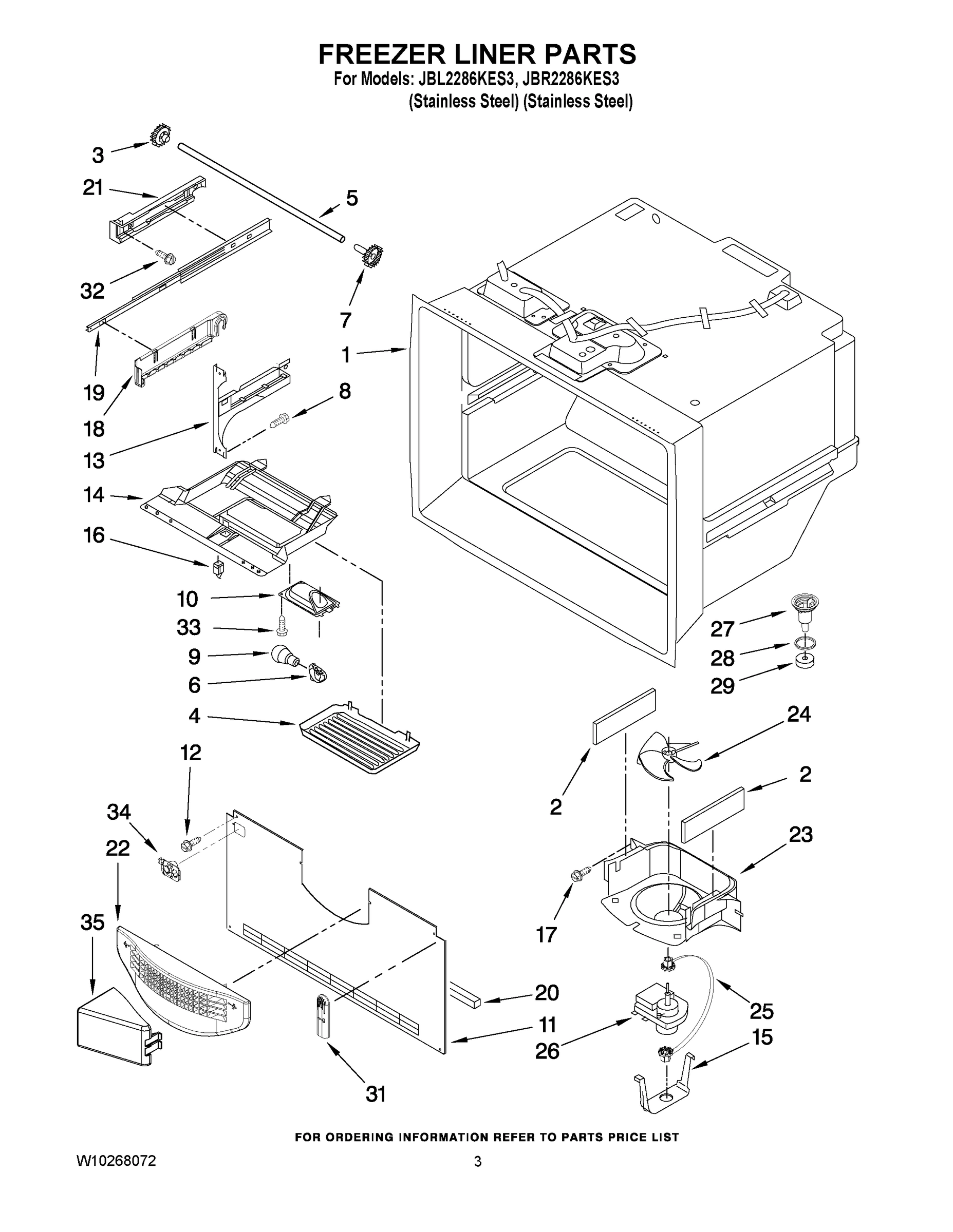 02 - FREEZER LINER PARTS