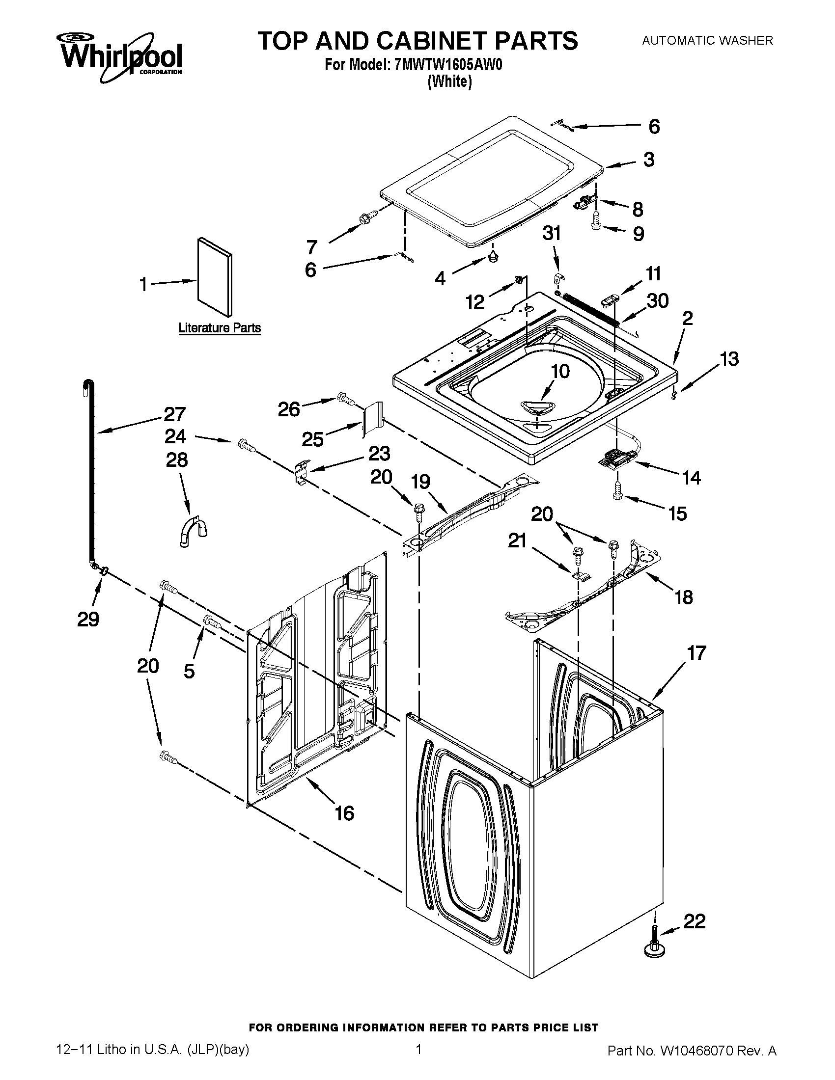 01 - TOP AND CABINET PARTS