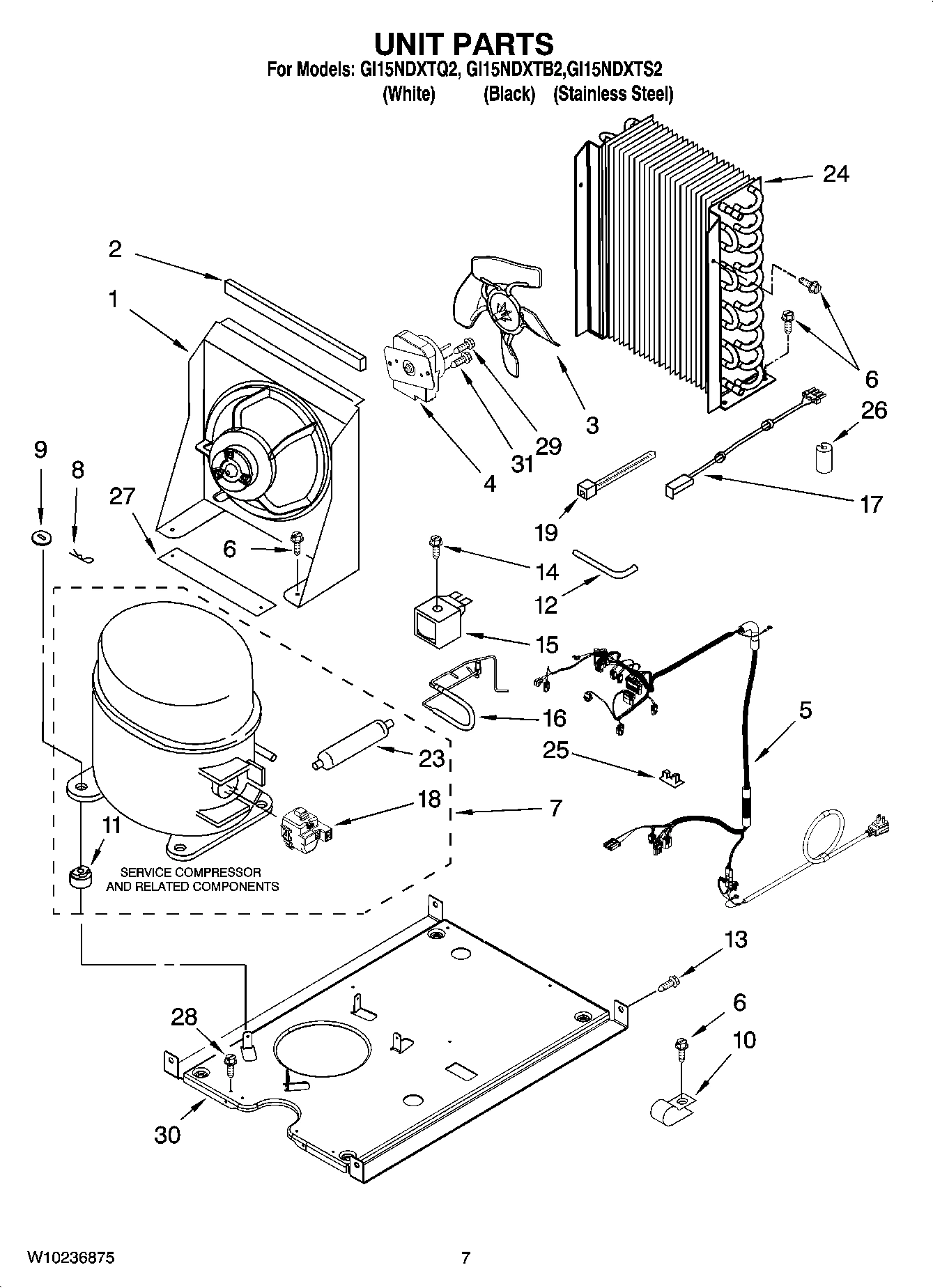 05 - UNIT PARTS, OPTIONAL PARTS (NOT INCLUDED)