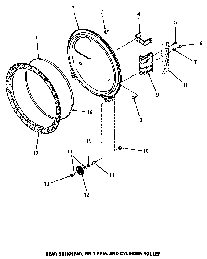 10 - REAR BLKHD, FELT SEAL & CYLINDER ROLLER