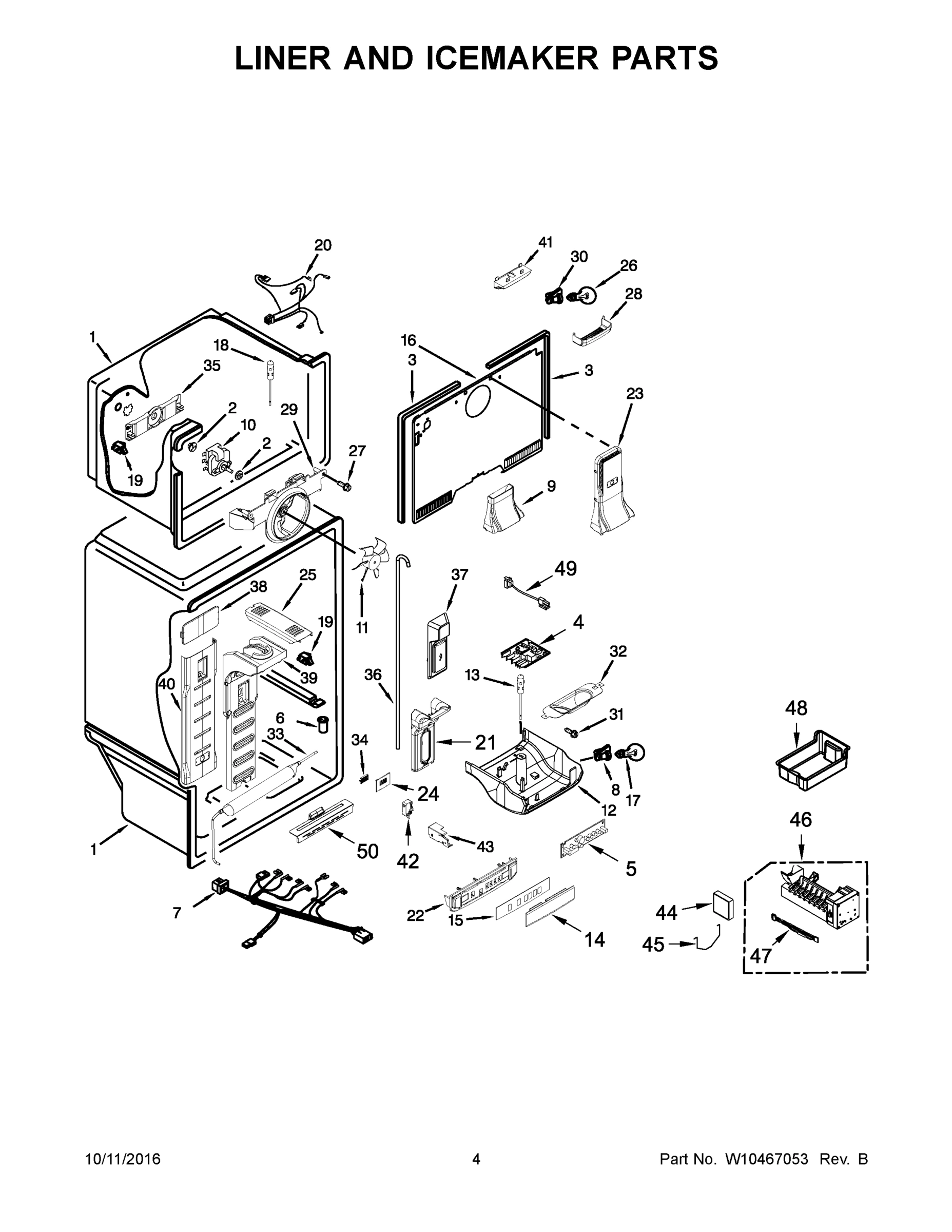03 - LINER AND ICEMAKER PARTS