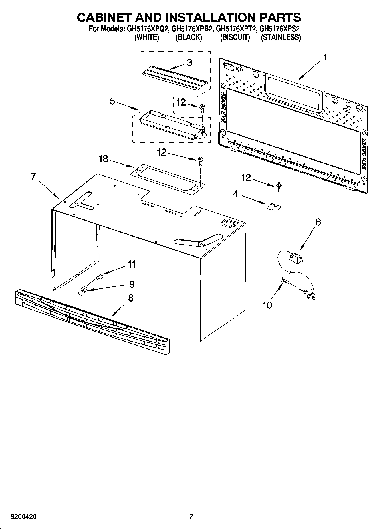 06 - CABINET AND INSTALLATION PARTS